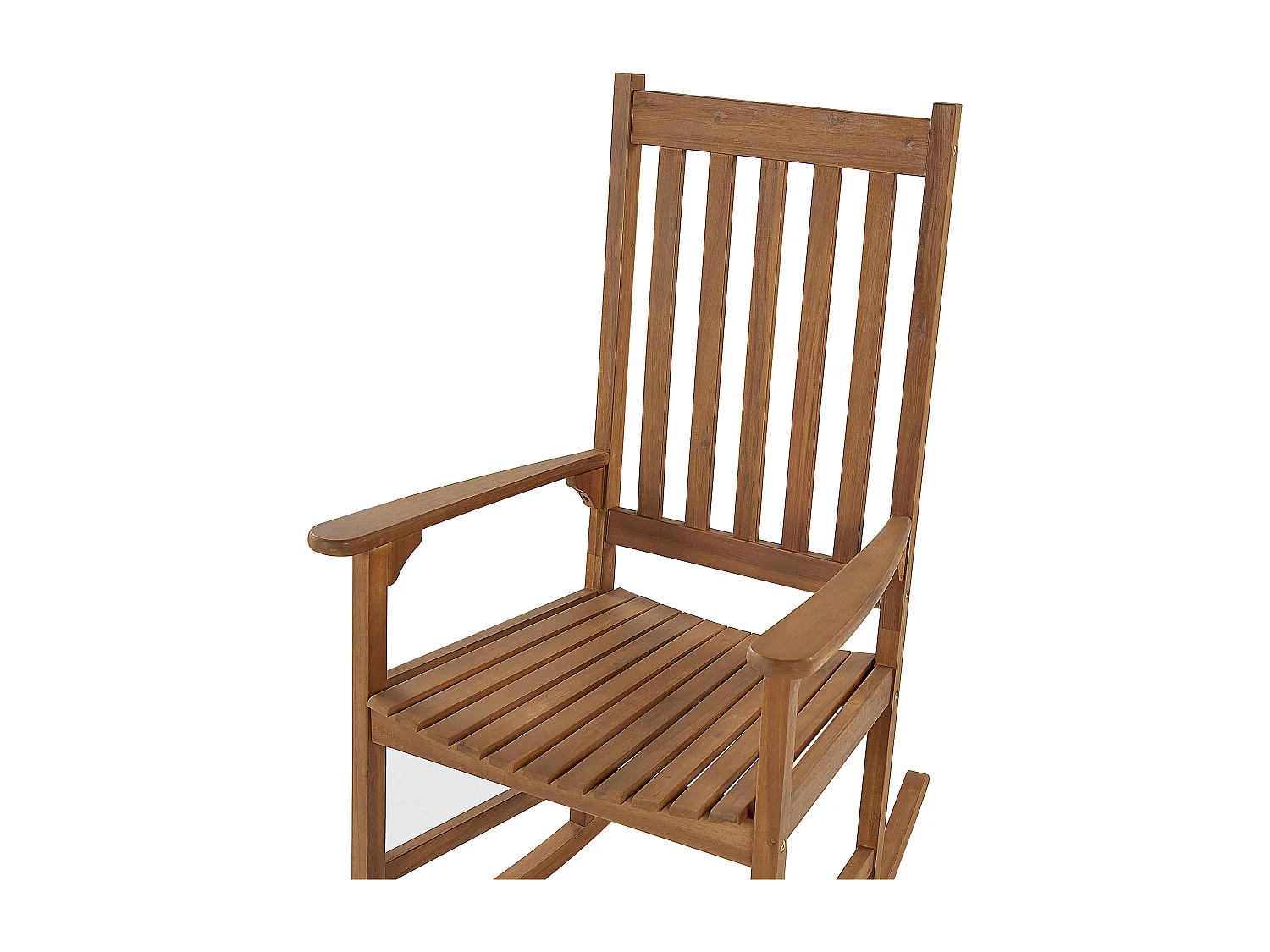 Schaukelstuhl Akazienholz heller Holzfarbton rustikal Indoor und Outdoor Bojano