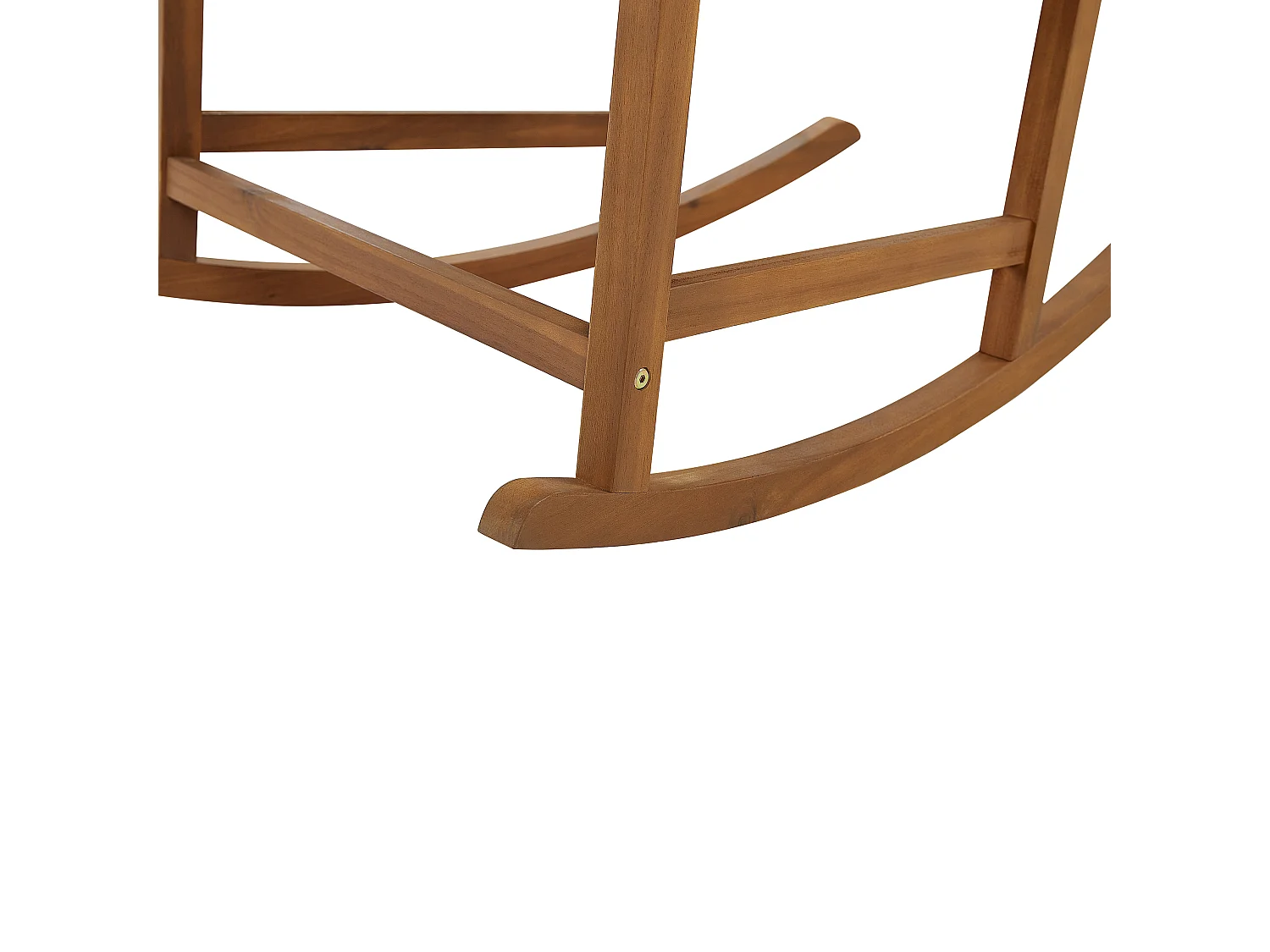Schaukelstuhl Akazienholz heller Holzfarbton rustikal Indoor und Outdoor Bojano