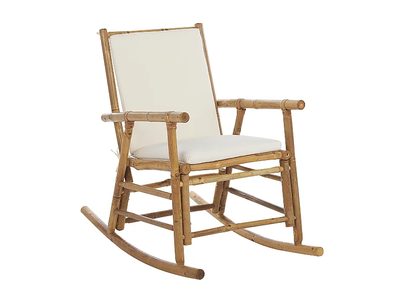 Fauteuil à bascule de jardin FRIGOLE Bambou Marron