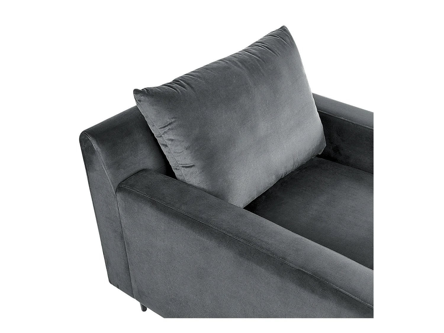 Chaise longue GUERET Veludo Cinzento