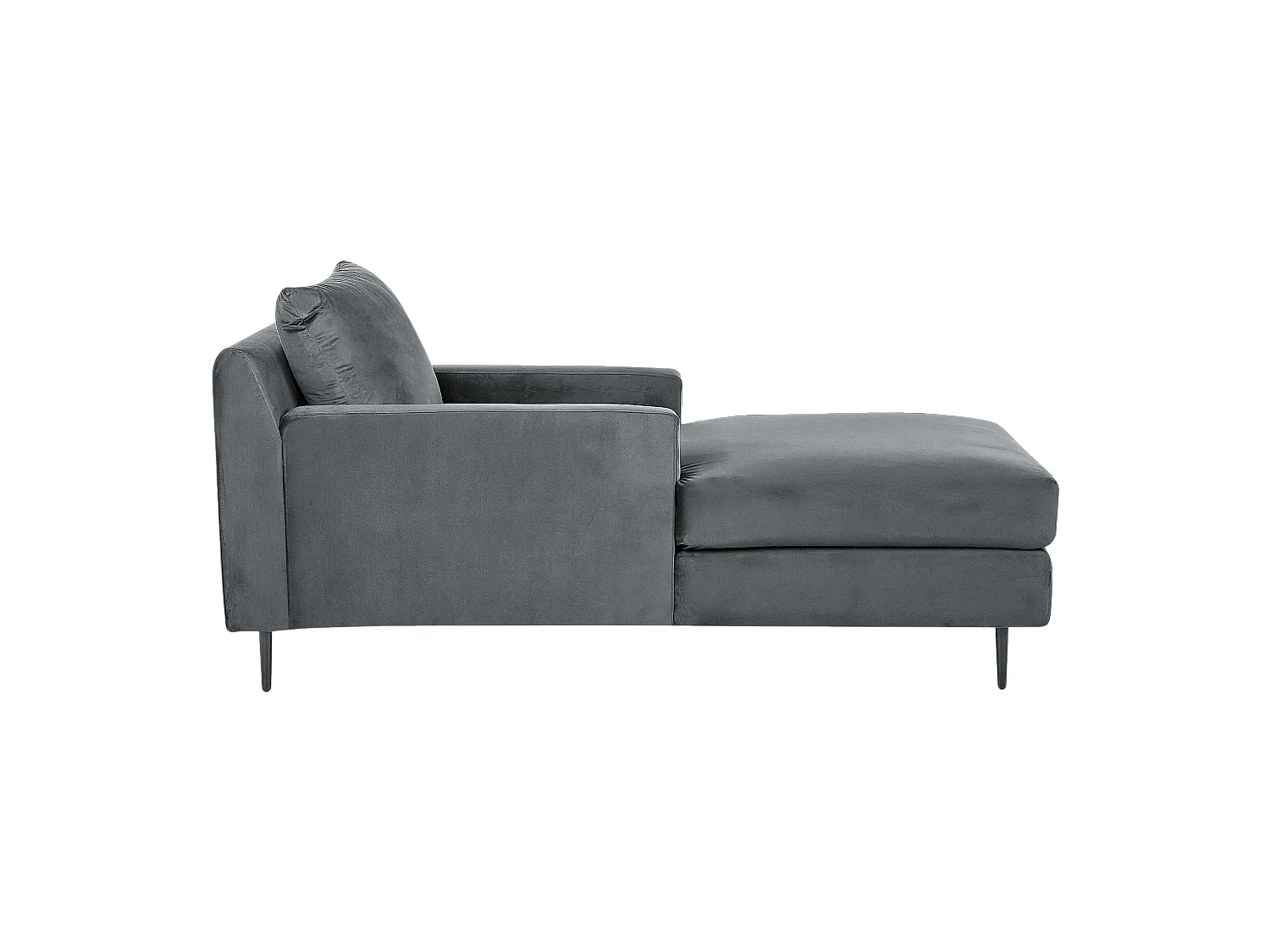 Chaise longue GUERET Velluto Grigio