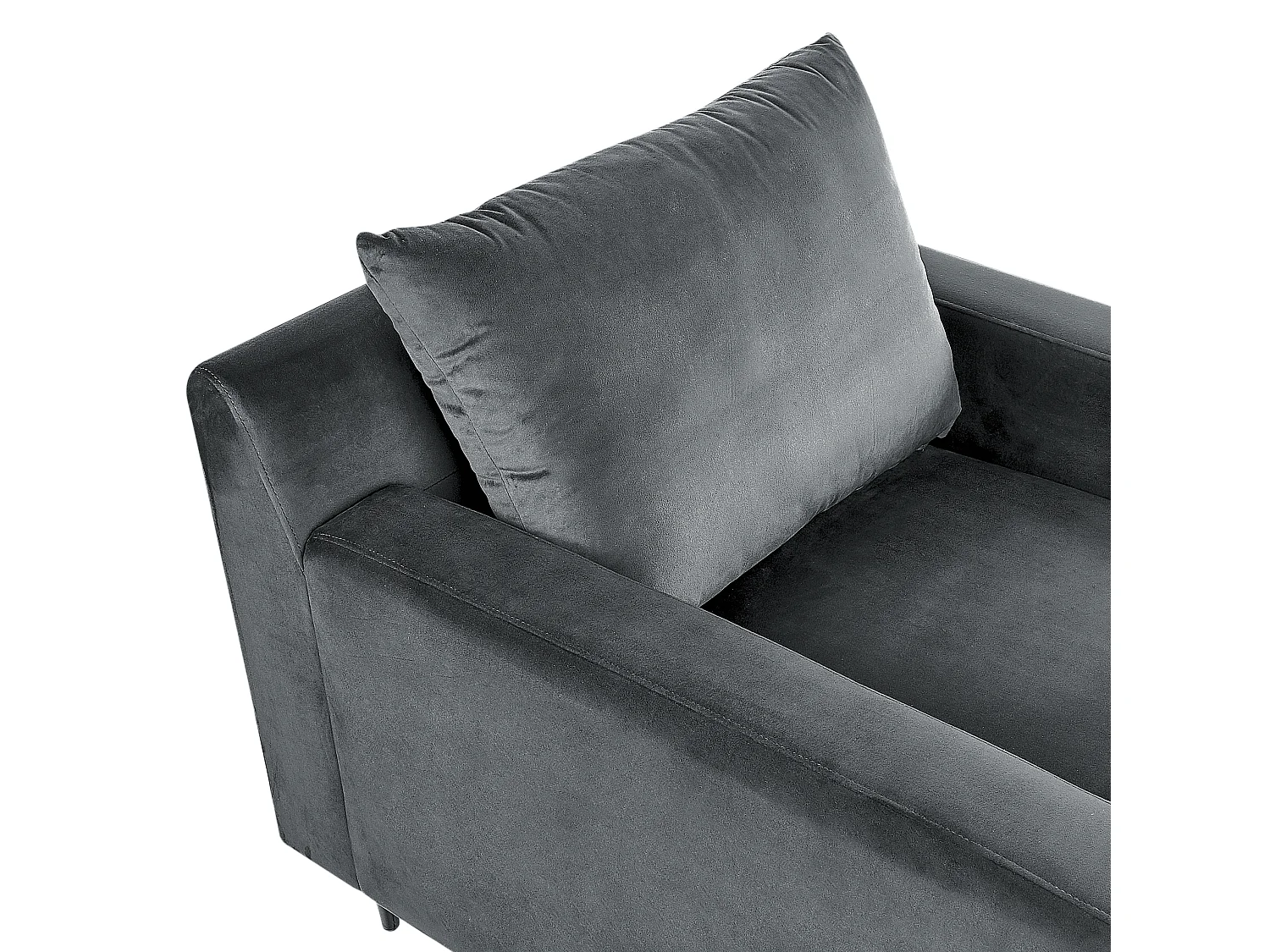 Chaise longue GUERET Veludo Cinzento