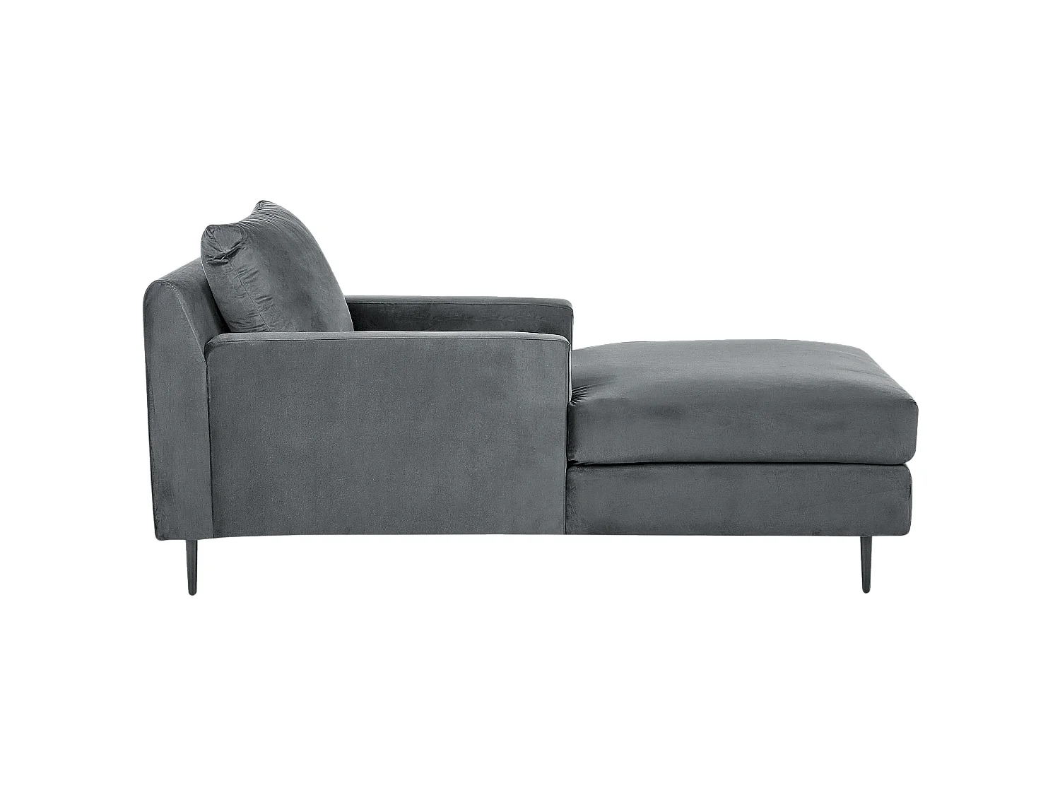 Chaise longue GUERET Velours Gris