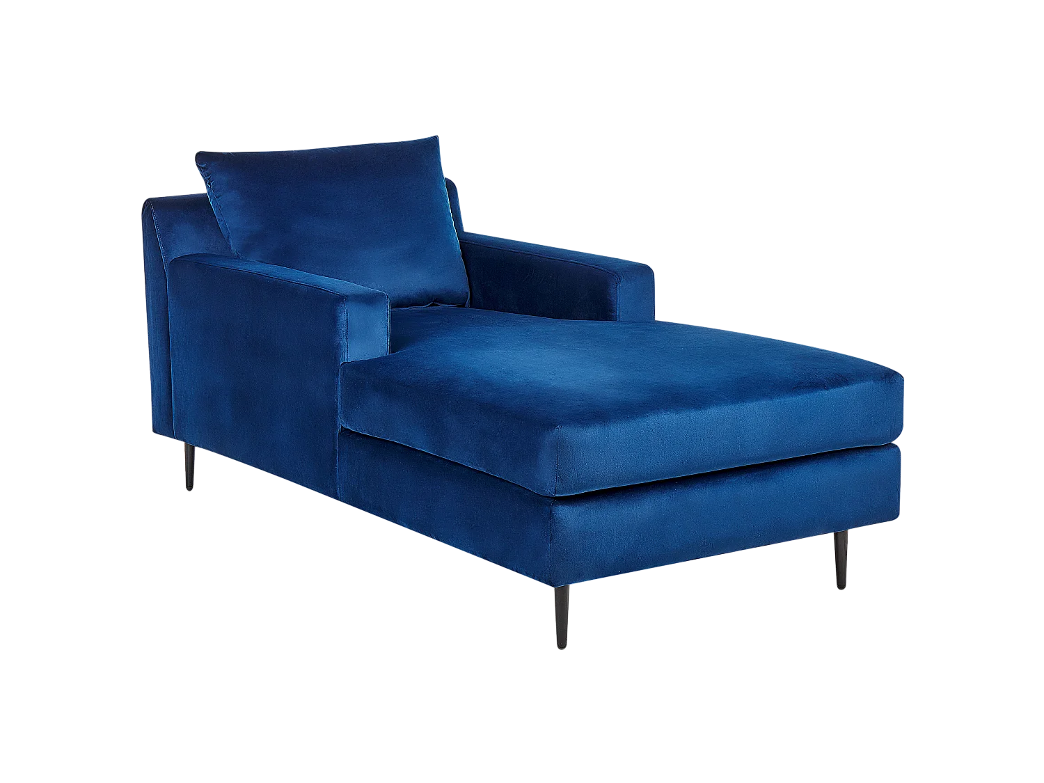 Chaise longue GUERET Fluweel Marineblauw