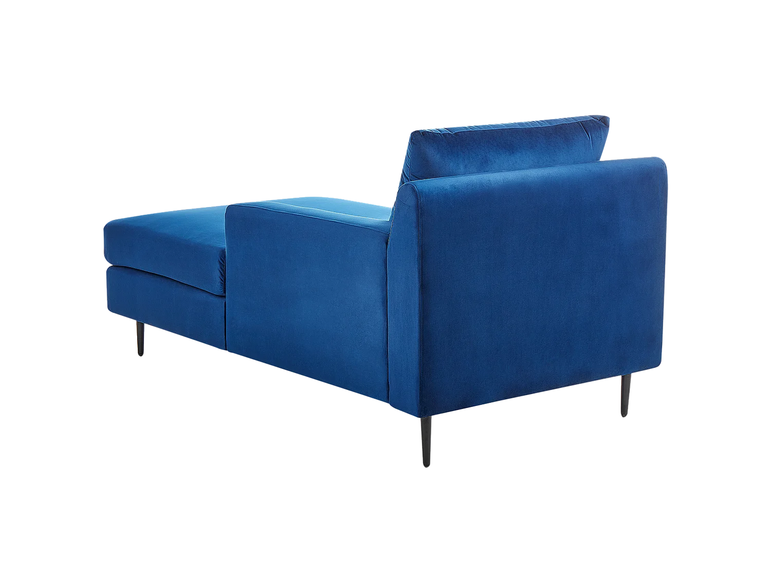 Chaise longue GUERET Fluweel Marineblauw