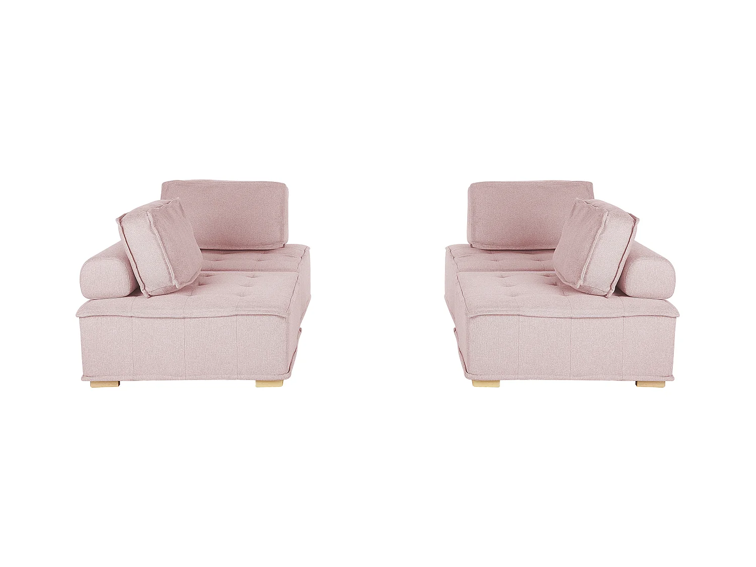 Modułowy komplet wypoczynkowy TIBRO Różowy dla 4 osób