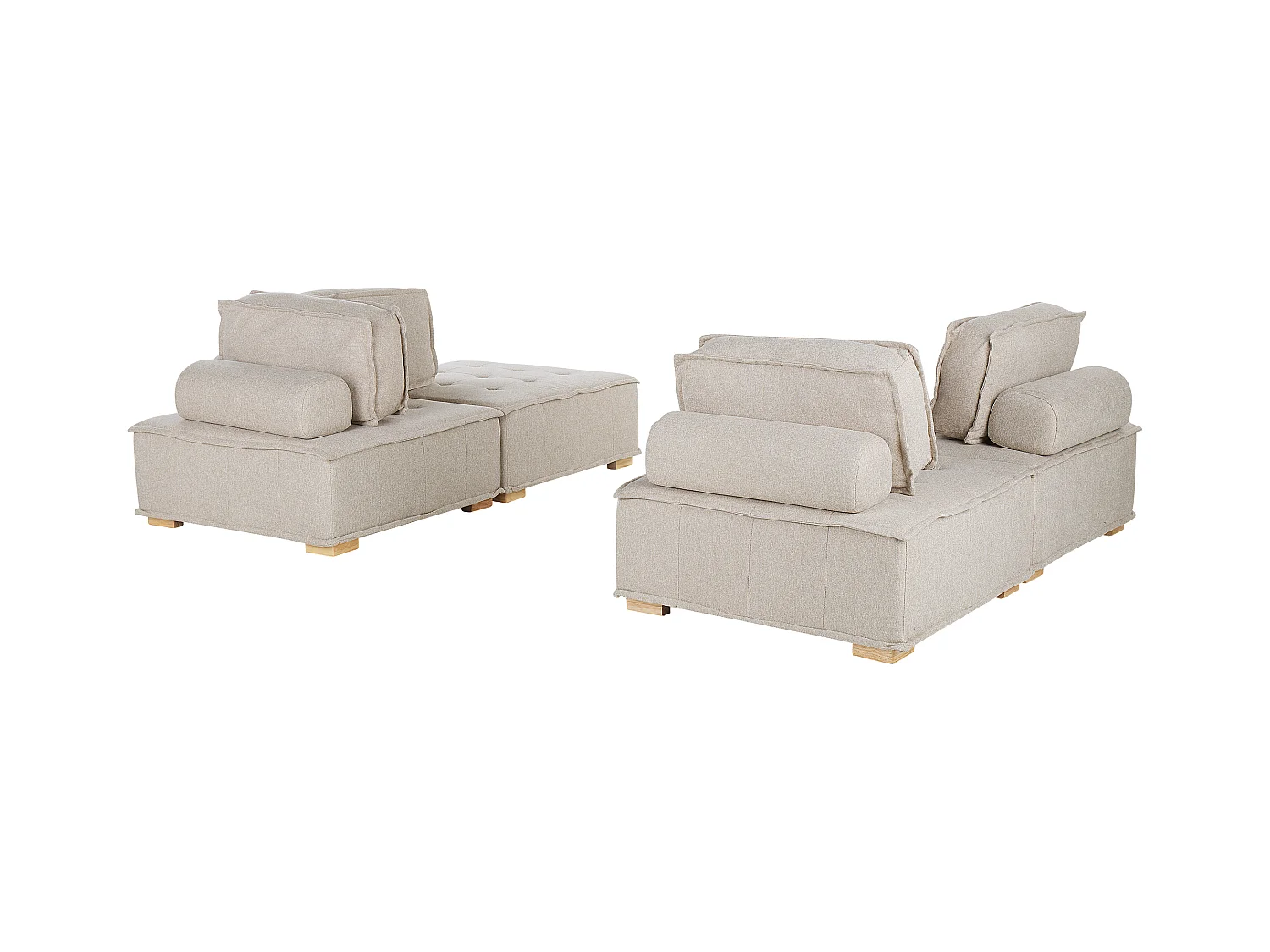 Modulaire bankenset TIBRO Stof Lichtbeige 4-zitter