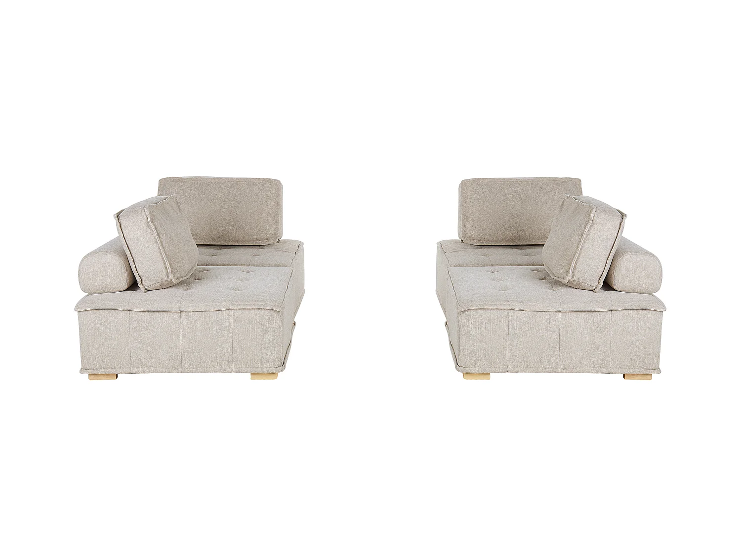 Modulaire bankenset TIBRO Stof Lichtbeige 4-zitter