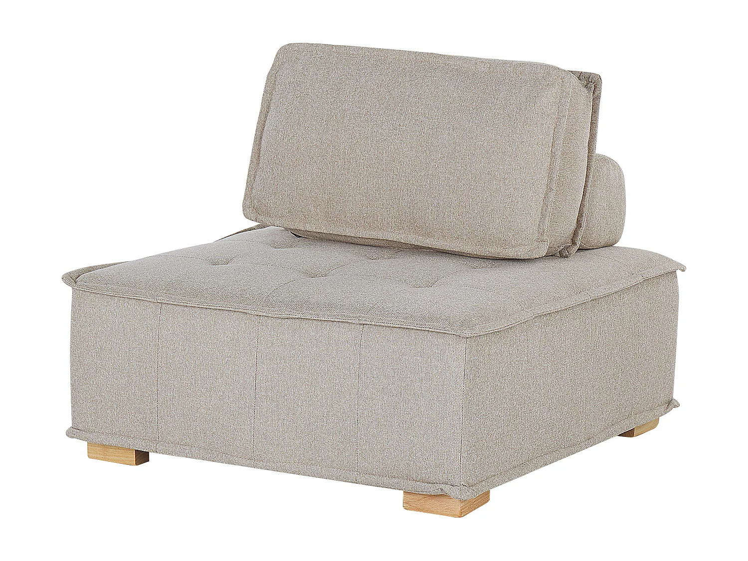 Ensemble de salon modulable TIBRO Tissu Beige clair 4 places
