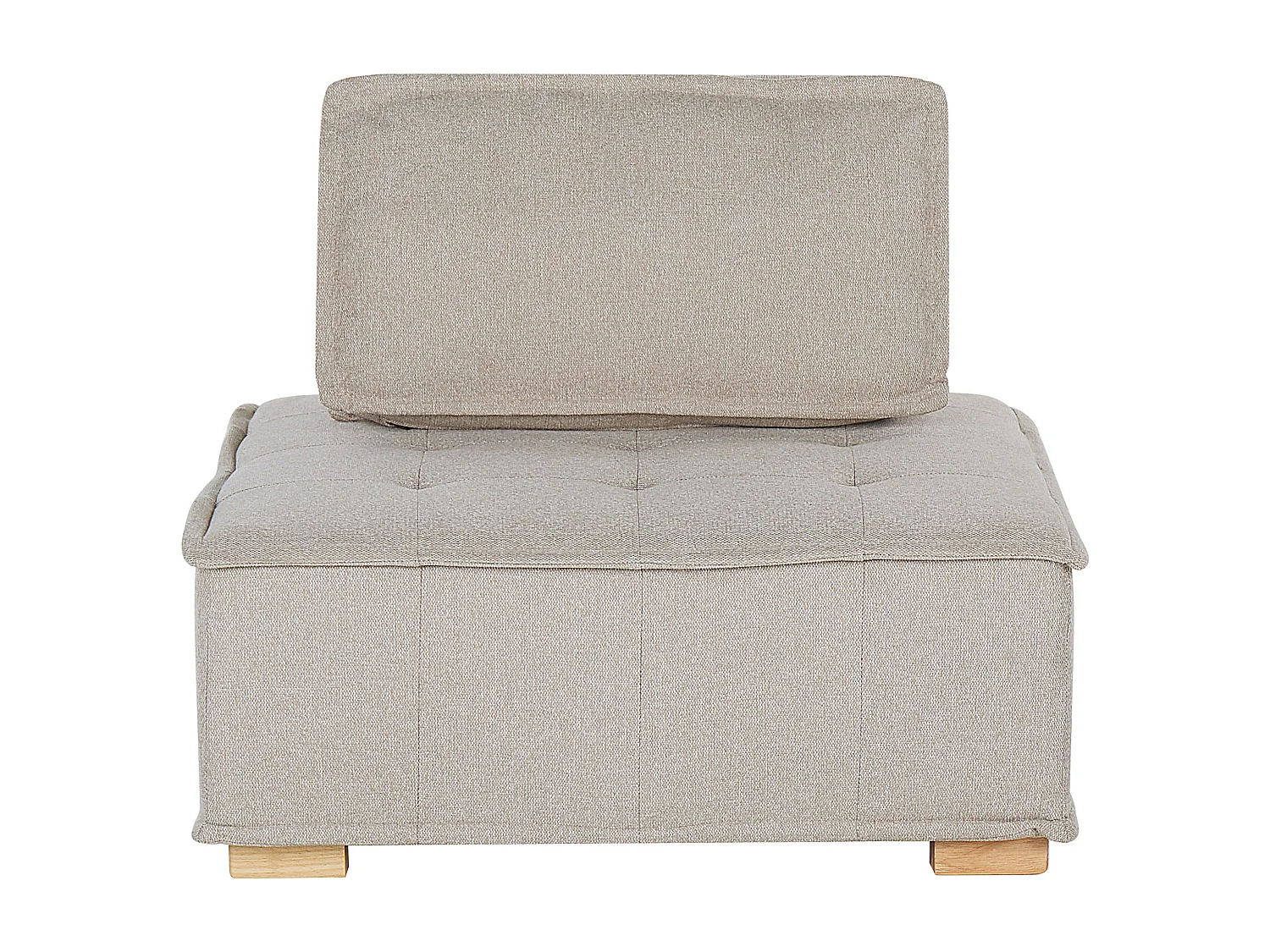 Ensemble de salon modulable TIBRO Tissu Beige clair 4 places