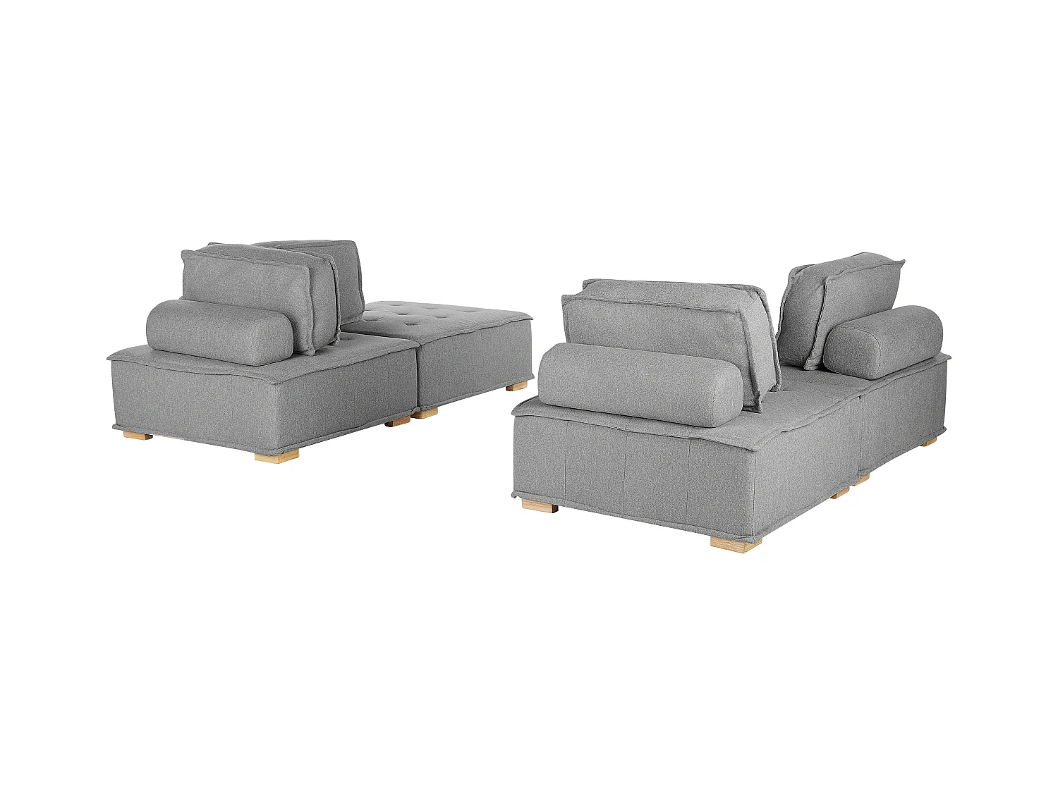 Modulaire bankenset TIBRO Stof Grijs 4-zitter