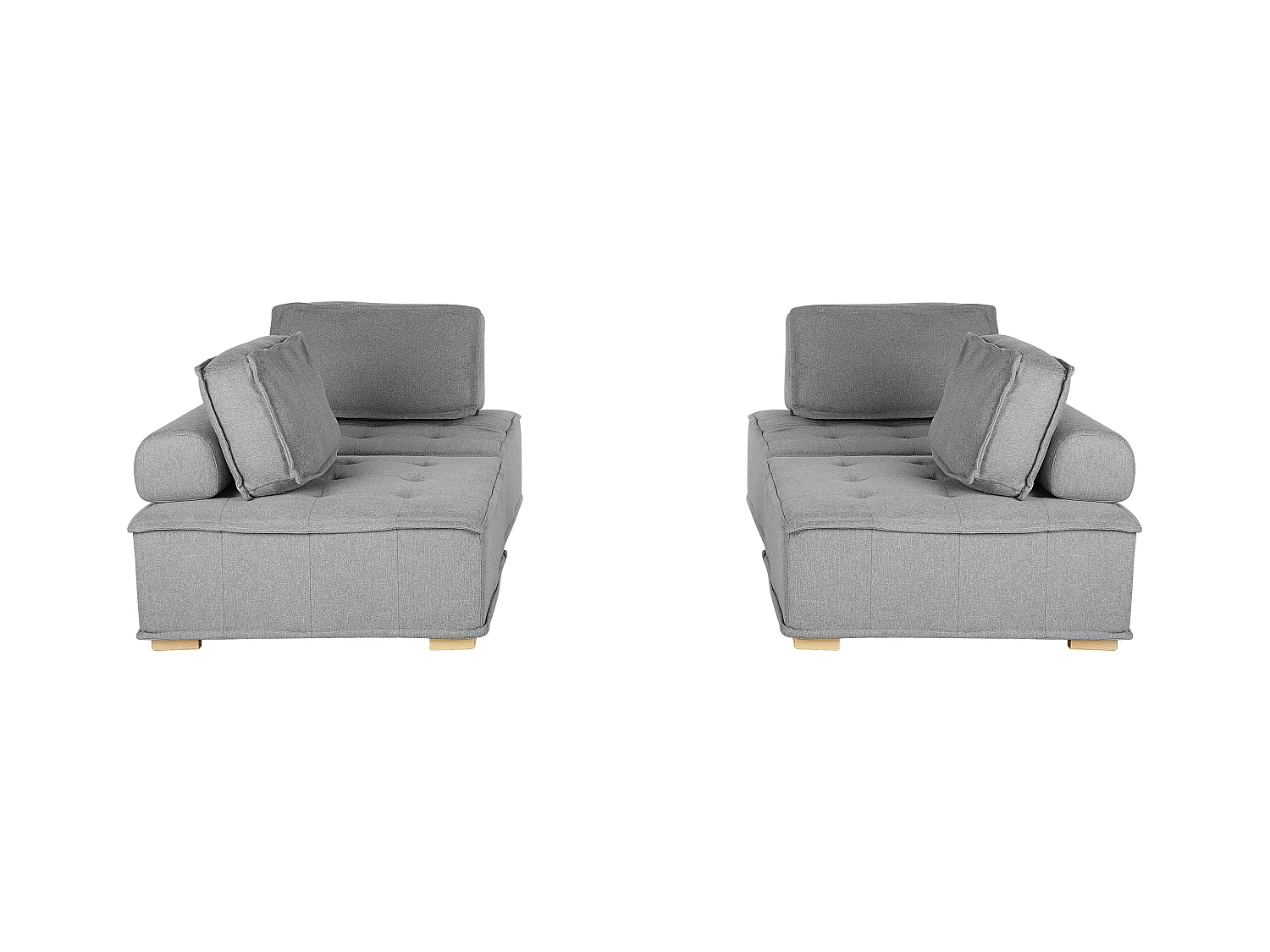 Modulaire bankenset TIBRO Stof Grijs 4-zitter