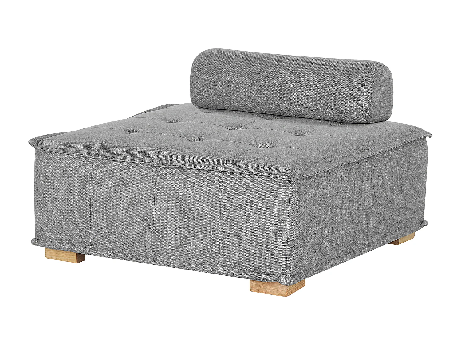 Modulares Sofa Set Polsterbezug grau zwei 2-Sitzer-Sofas mit Kissen Modern Tibro