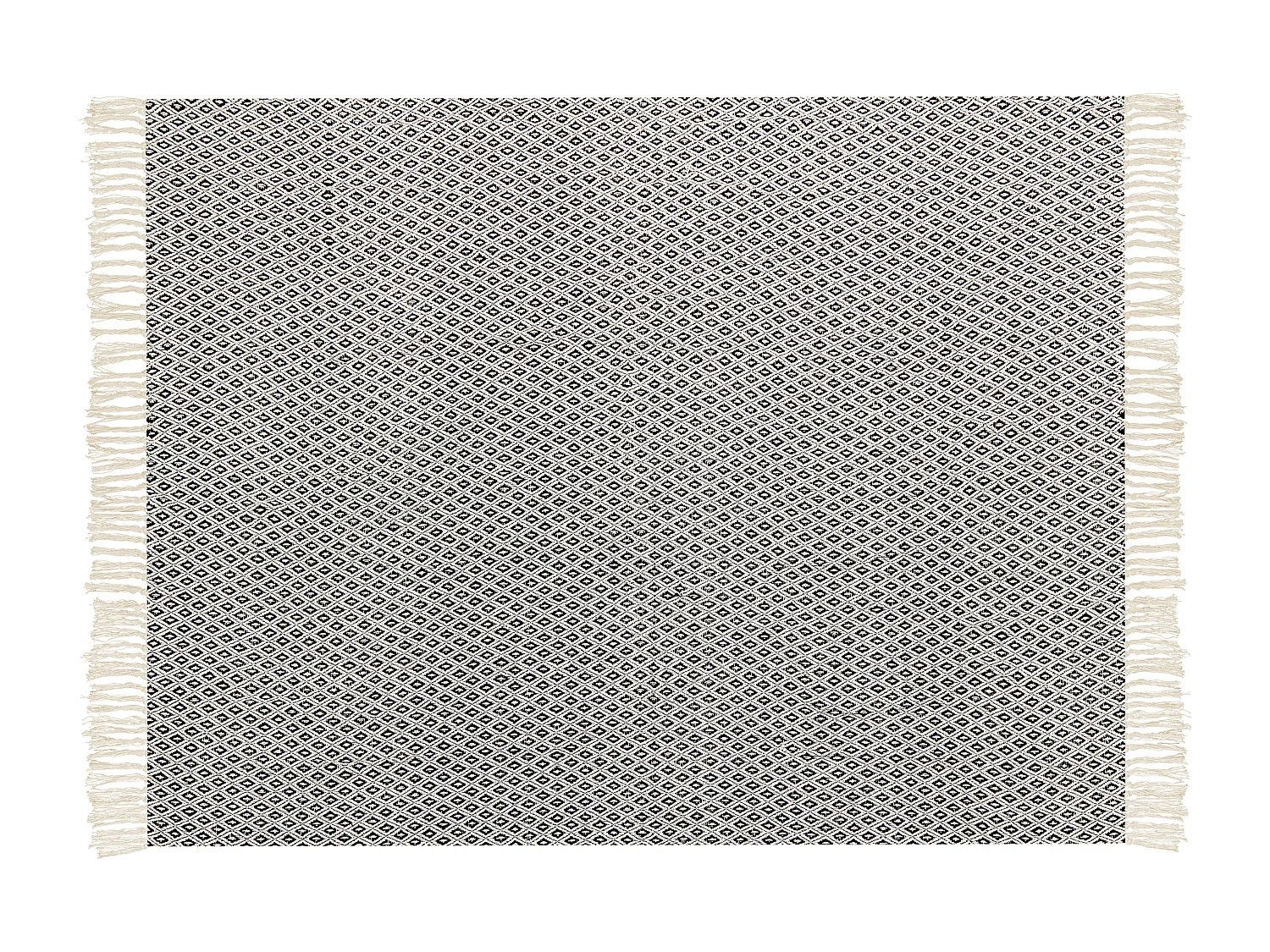 Couverture CHYAMA Coton 125 x 150 cm Noir/beige