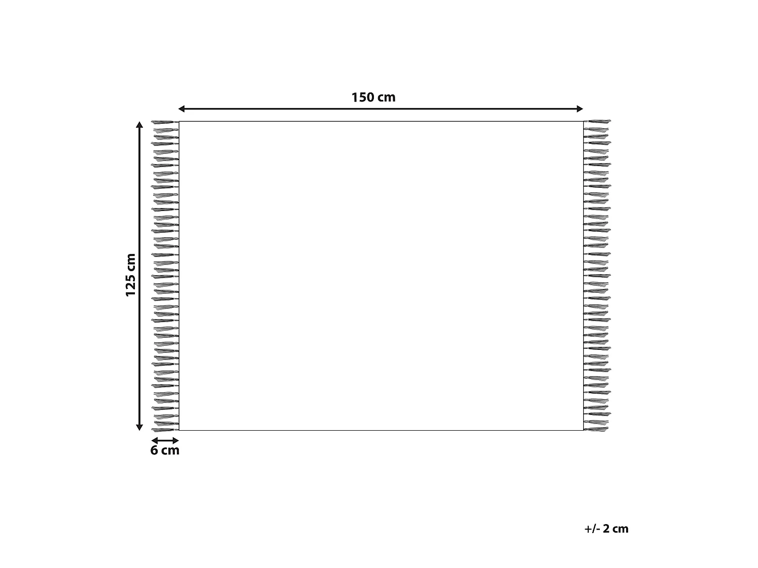 Plaid BETALI Katoen 125 x 150 cm Geel