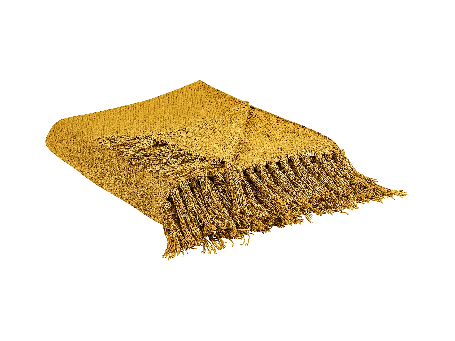 Couverture YARSA Coton 125 x 150 cm Moutarde