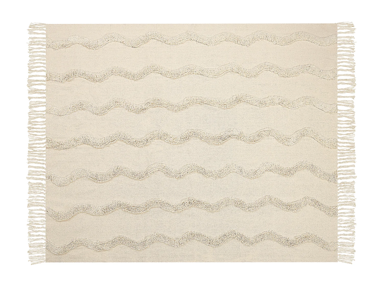 Couverture KHARI Coton 125 x 150 cm Beige clair