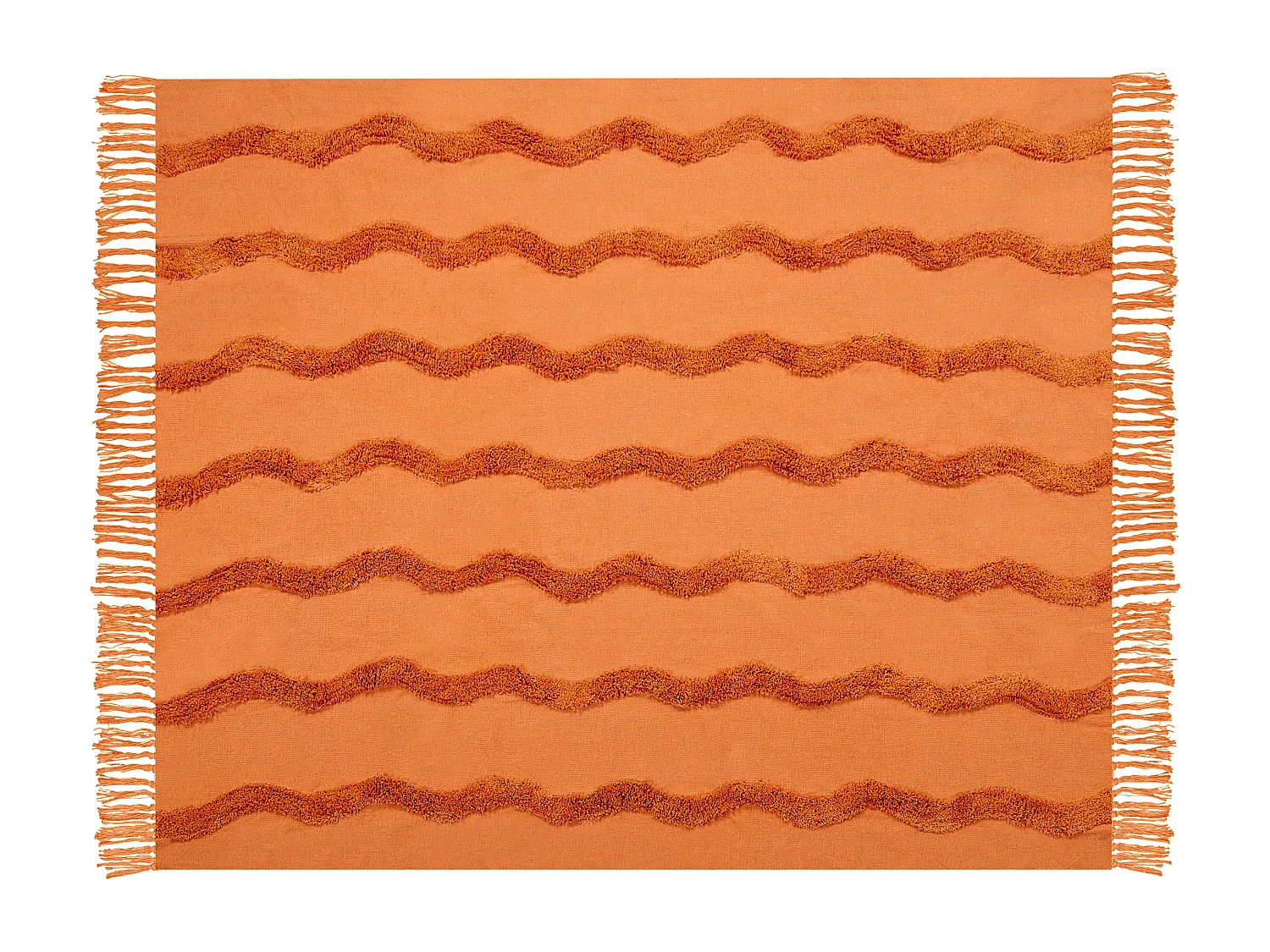 Plaid KHARI Katoen 125 x 150 cm Oranje