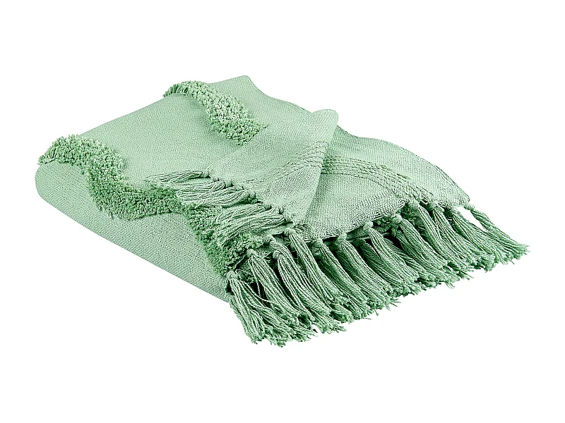 Couverture KHARI Coton 125 x 150 cm Vert clair