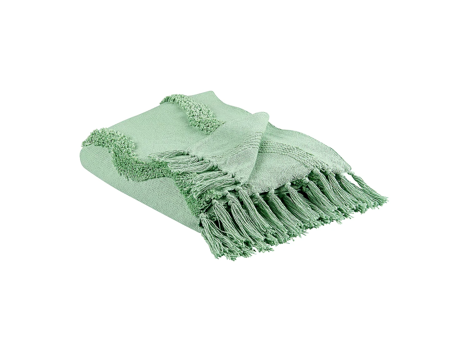 Couverture KHARI Coton 125 x 150 cm Vert clair