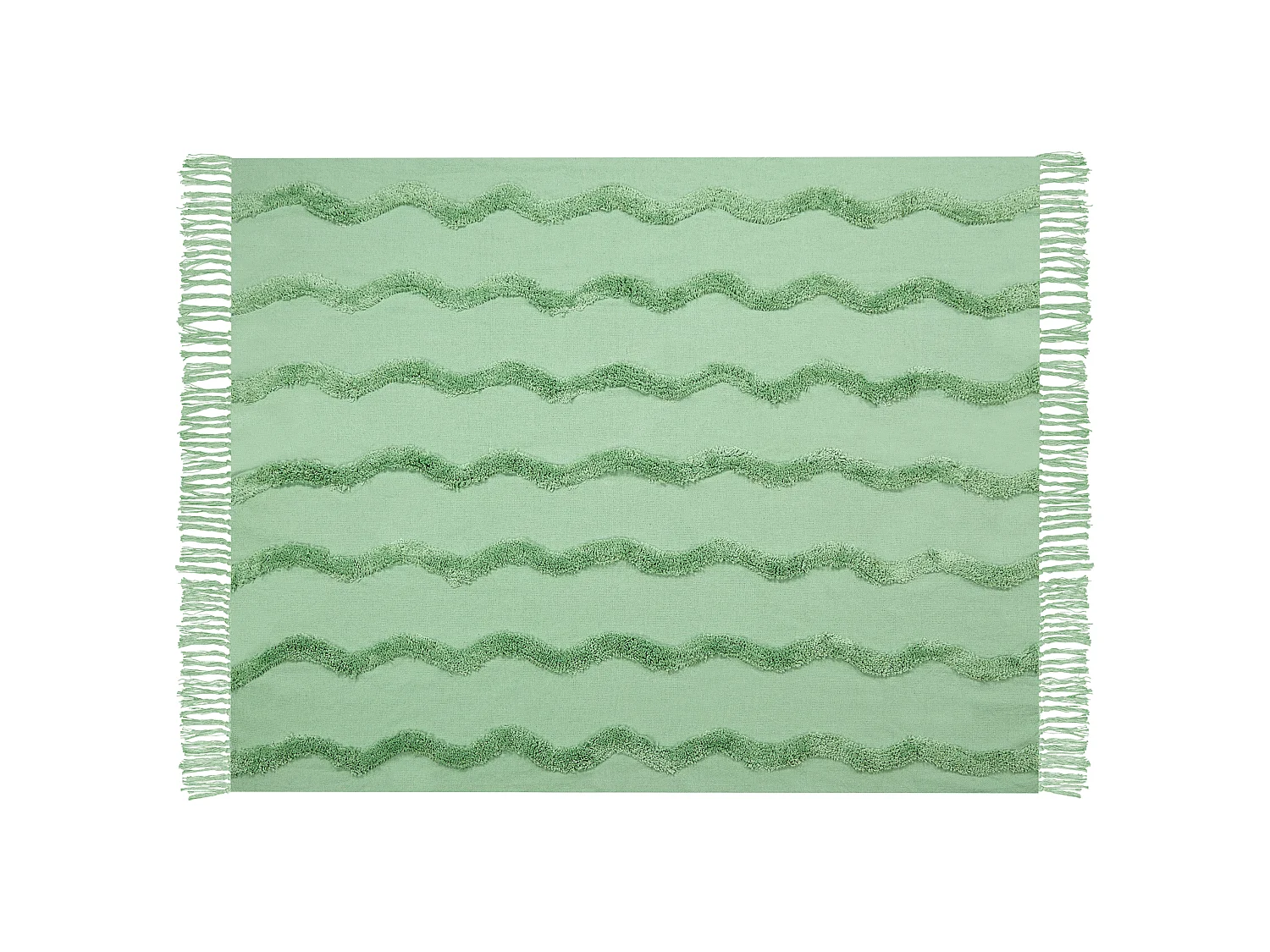Blanket KHARI Cotton 125 x 150 cm Light Green
