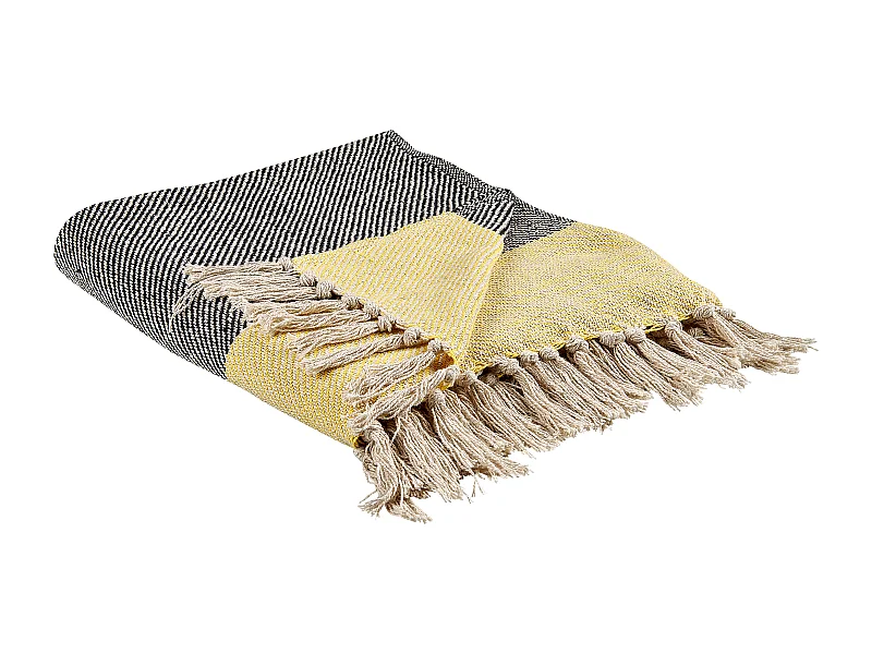 Couverture LAPU Coton 125 x 150 cm Moutarde