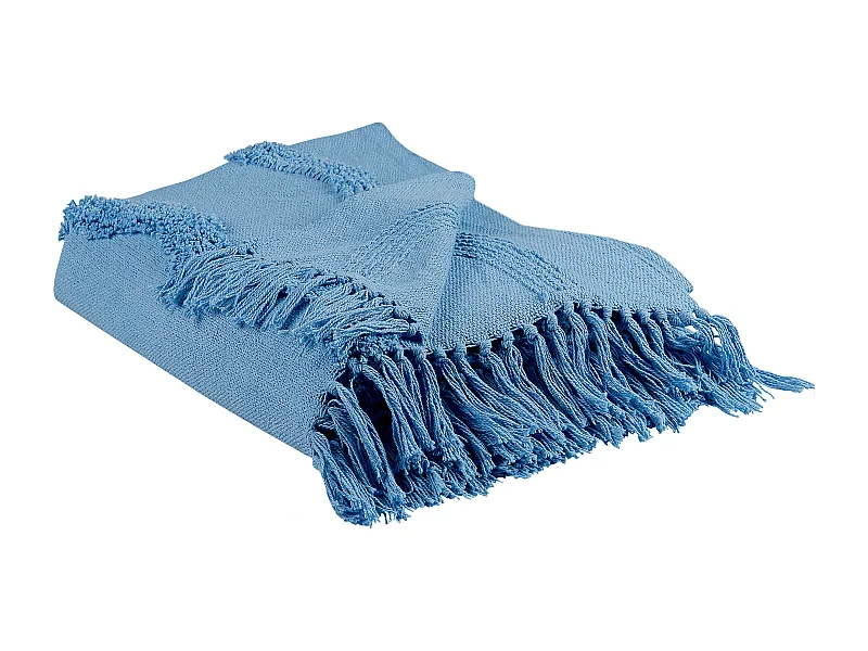 Couverture KHARI Coton 125 x 150 cm Bleu clair