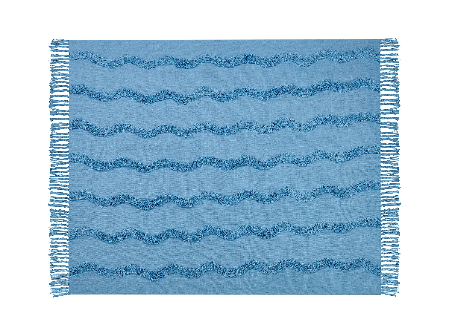 Manta KHARI Algodón 125 x 150 cm Azul claro