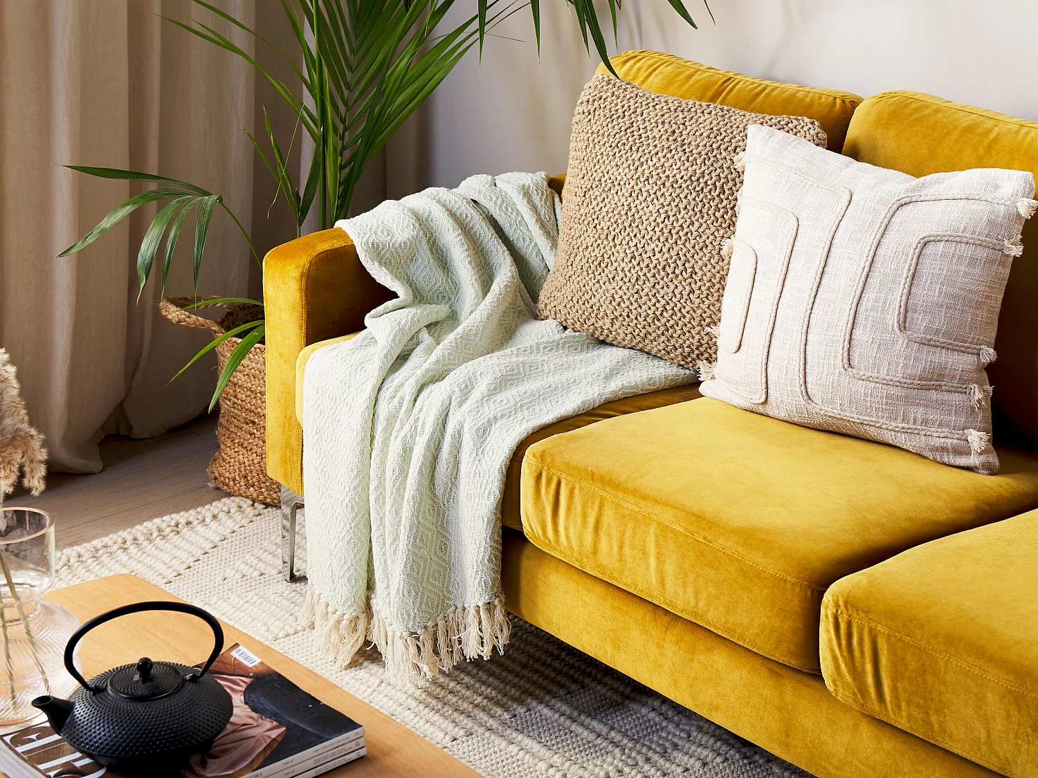 Coperta MITYAL Cotone 125 x 150 cm Verde menta