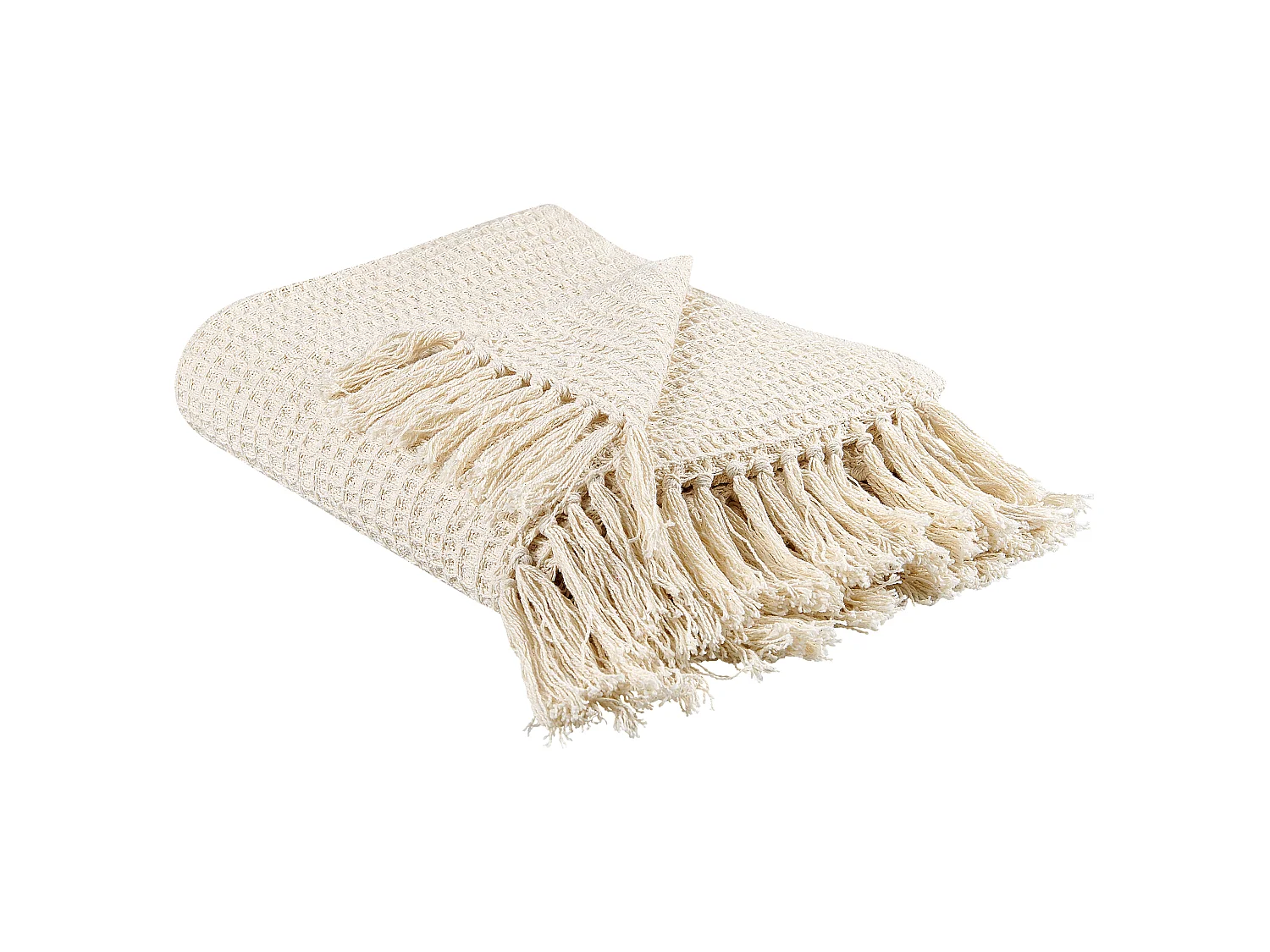 Manta MALU Algodão 125 x 150 cm Creme claro