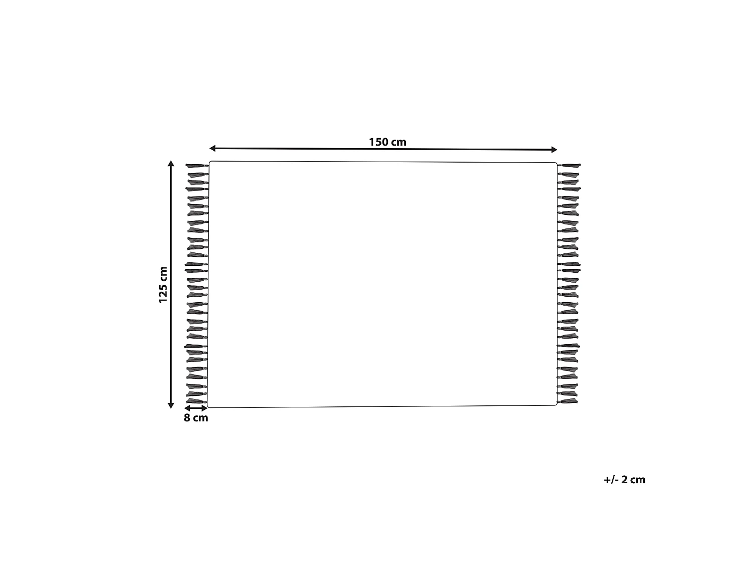 Manta MALU Algodão 125 x 150 cm Creme claro