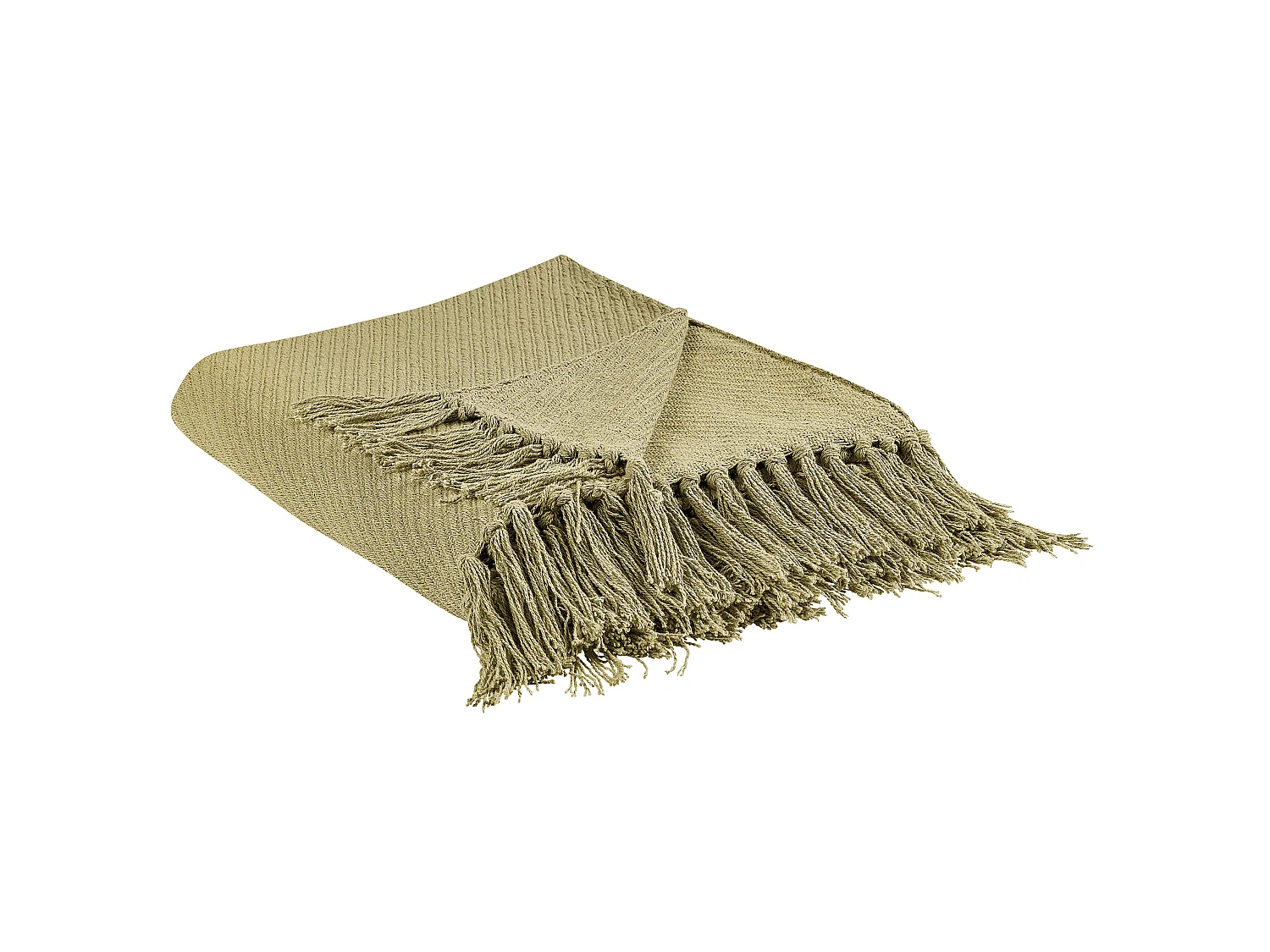 Couverture YARSA Coton 125 x 150 cm Vert olive