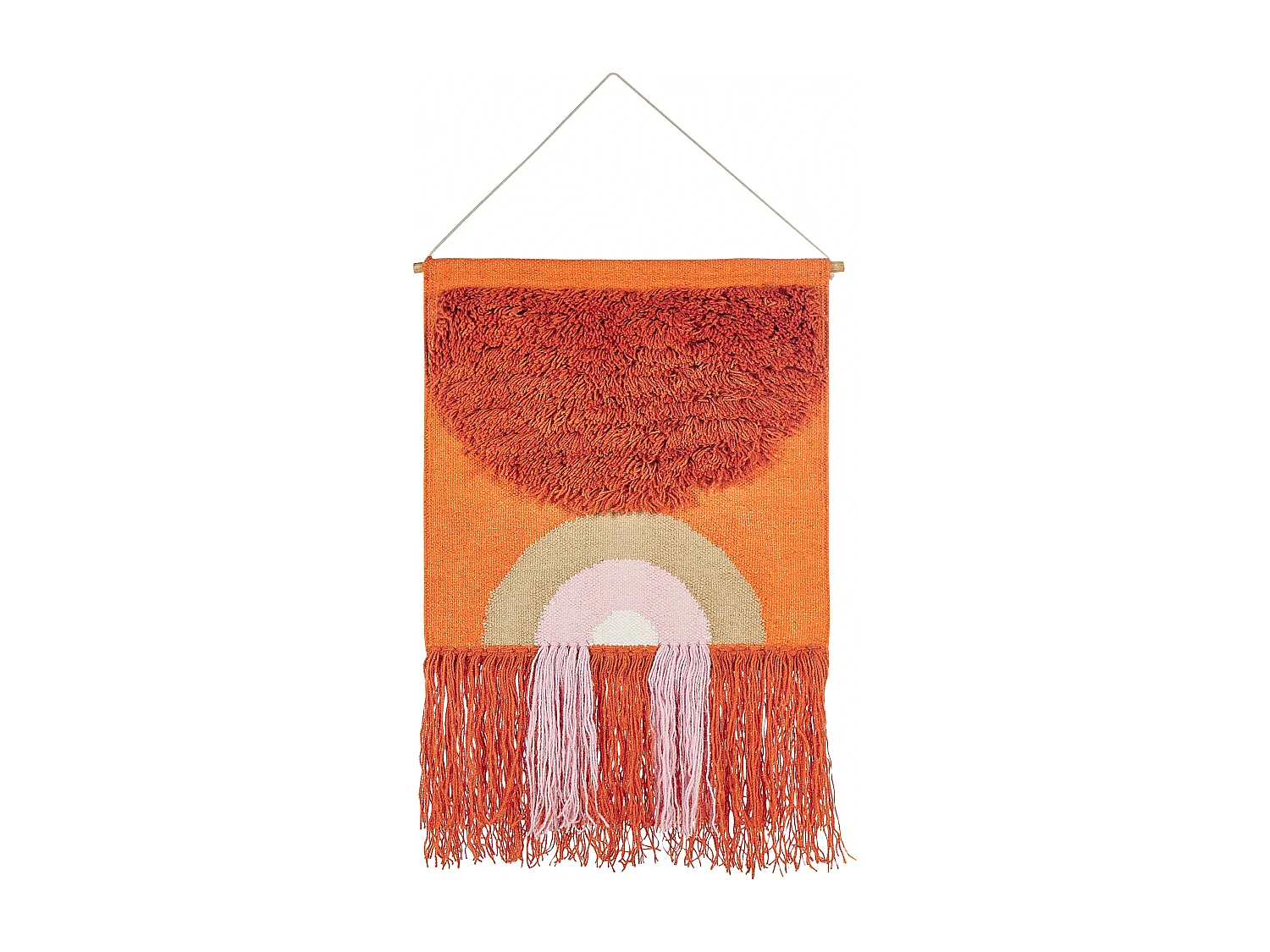 Stoffen wanddecoratie KAMALIA Katoen 112 cm Oranje