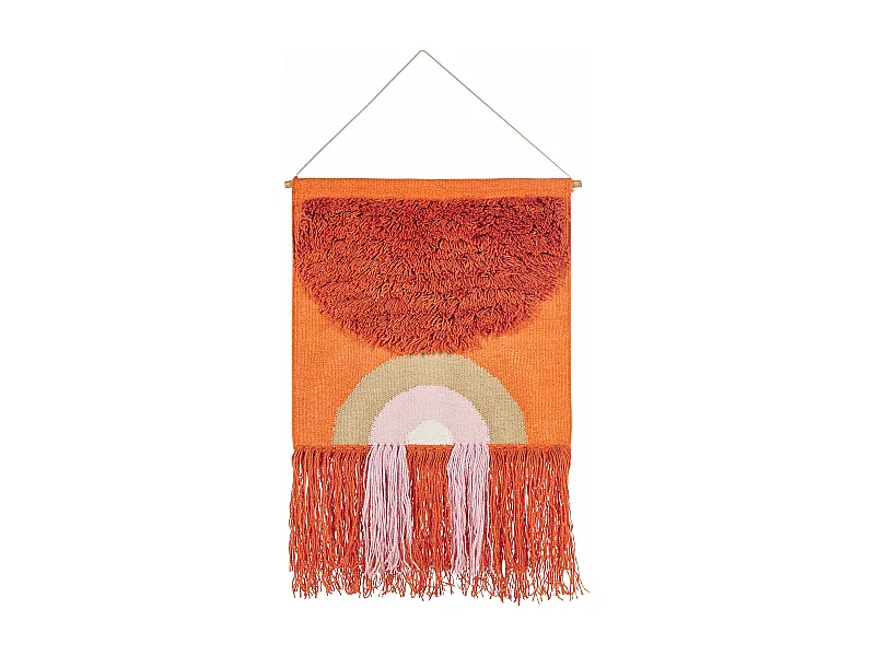 Suspension murale en tissu KAMALIA Coton 112 cm Orange