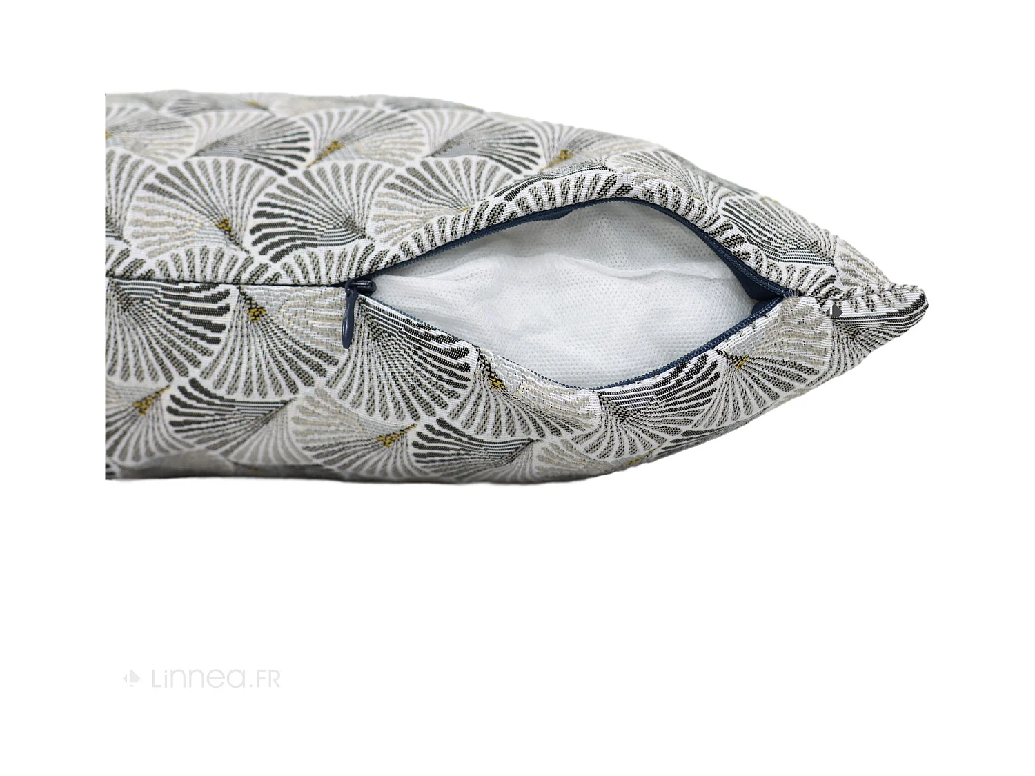 Housse de coussin 40x40 cm SHELL gris Perle