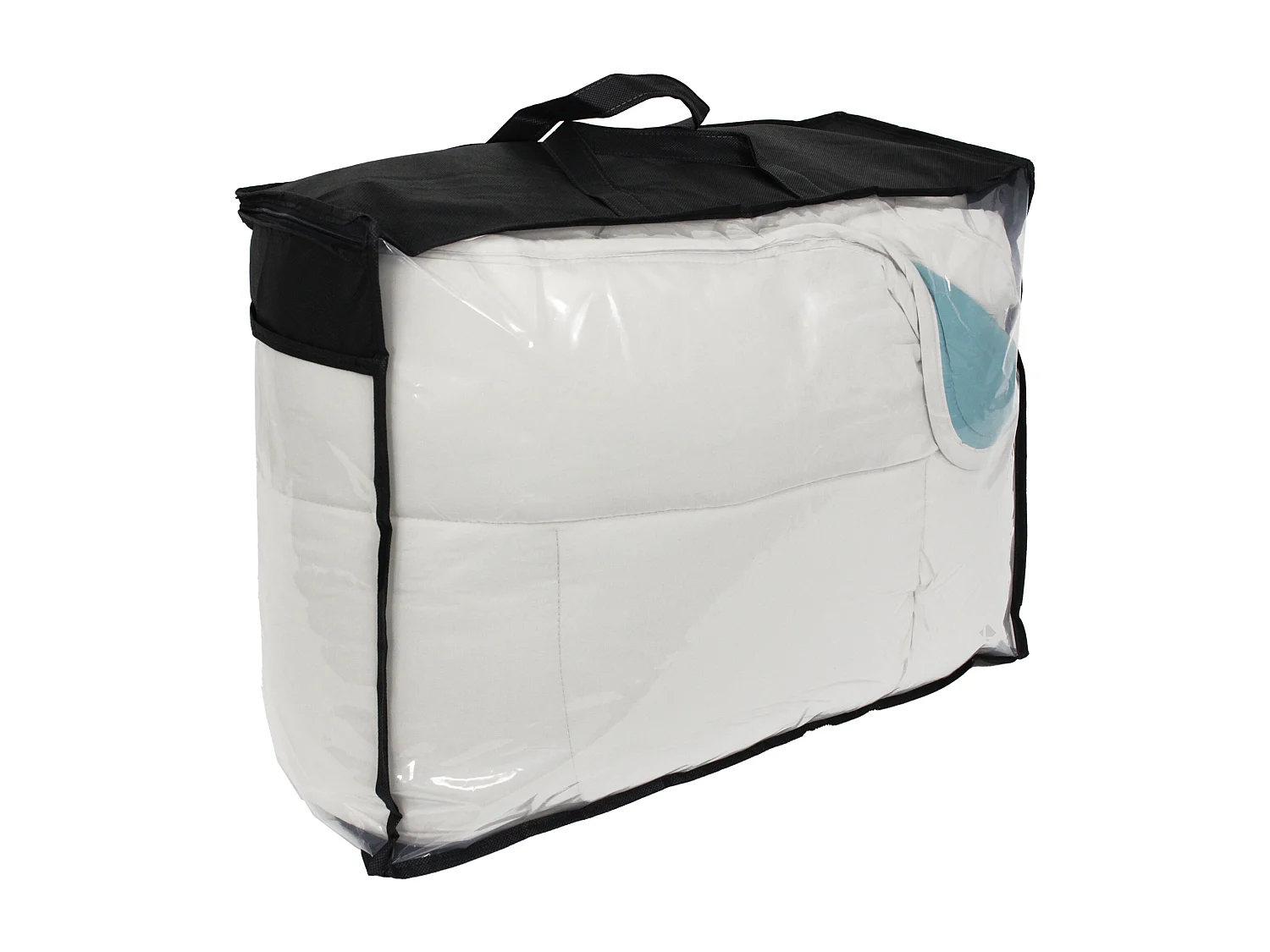 Couette hiver 200x200 cm COCOON BICOLORE Lac/Galet garnissage fibre polyester 400 g/m2