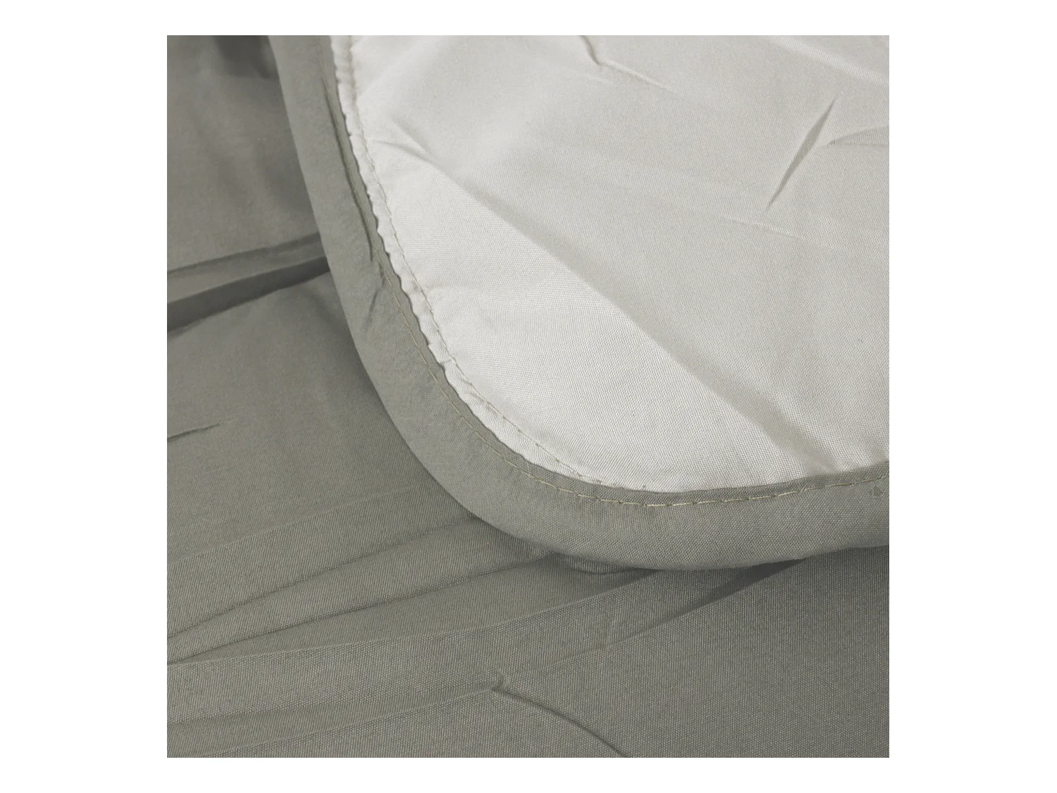 Couette hiver 240x220 cm COCOON BICOLORE Taupe/Lin garnissage fibre polyester 400 g/m2