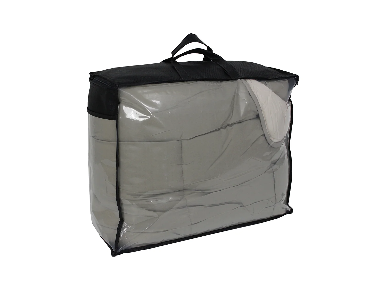 Couette hiver 240x220 cm COCOON BICOLORE Taupe/Lin garnissage fibre polyester 400 g/m2