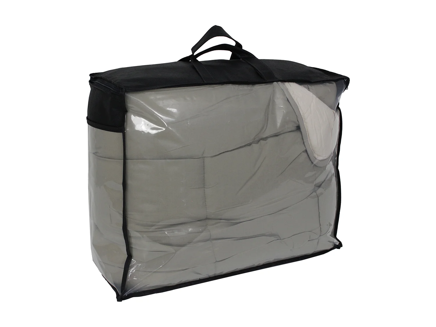 Couette hiver 240x220 cm COCOON BICOLORE Taupe/Lin garnissage fibre polyester 400 g/m2