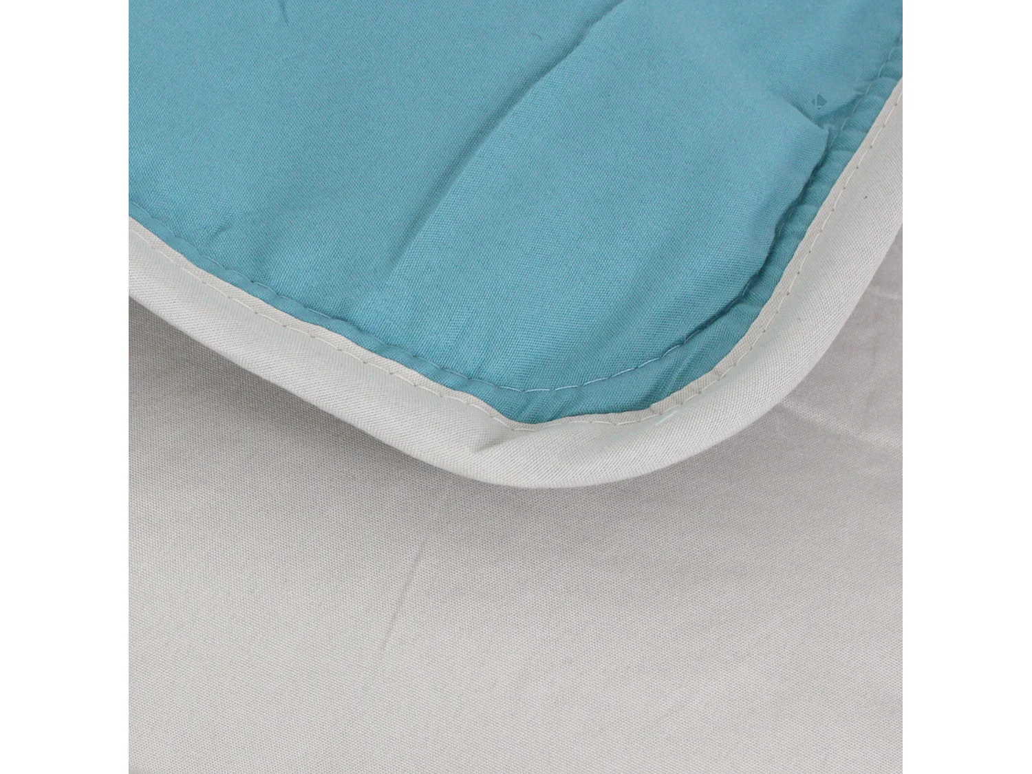 Couette été 240x220 cm COCOON BICOLORE Lac/Galet garnissage fibre polyester 200 g/m2