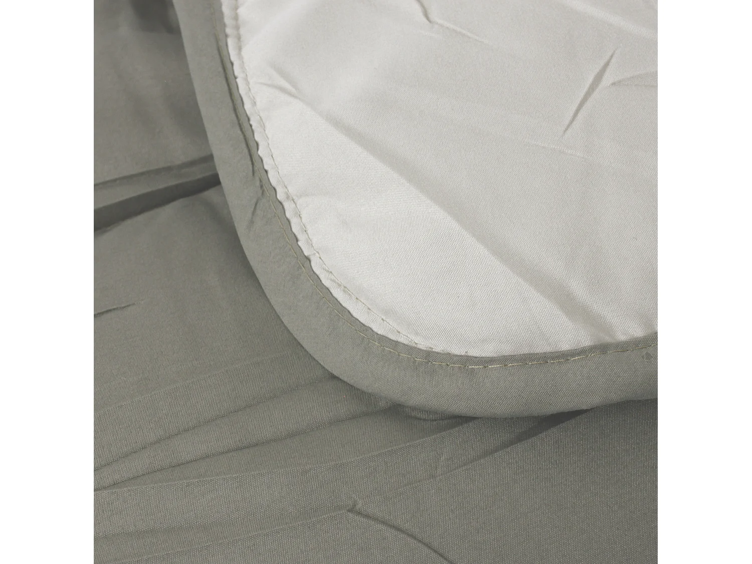 Couette été 140x200 cm COCOON BICOLORE Taupe/Lin garnissage fibre polyester 200 g/m2