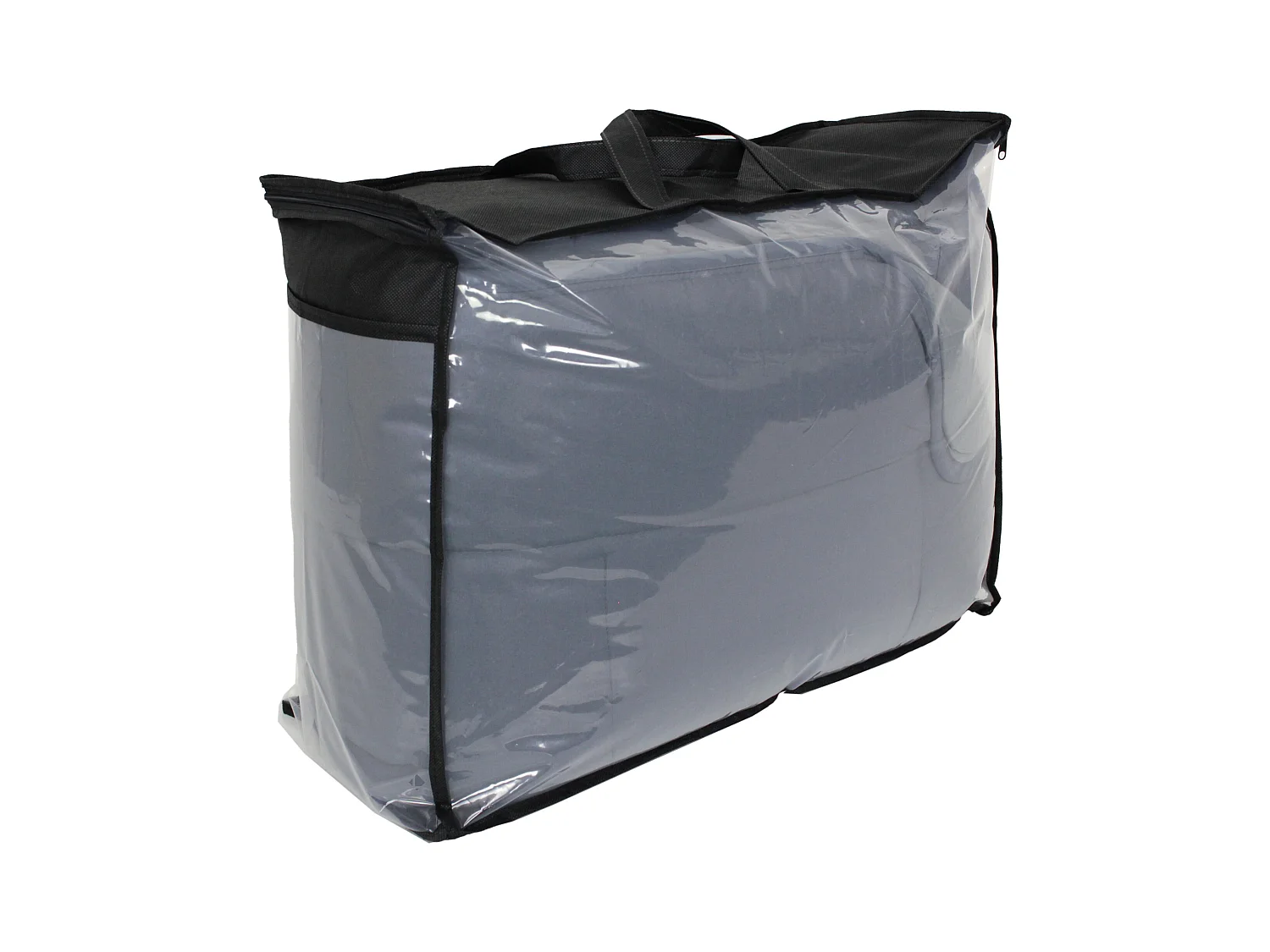 Couette hiver 200x200 cm COCOON BICOLORE Acier/Argent garnissage fibre polyester 400 g/m2