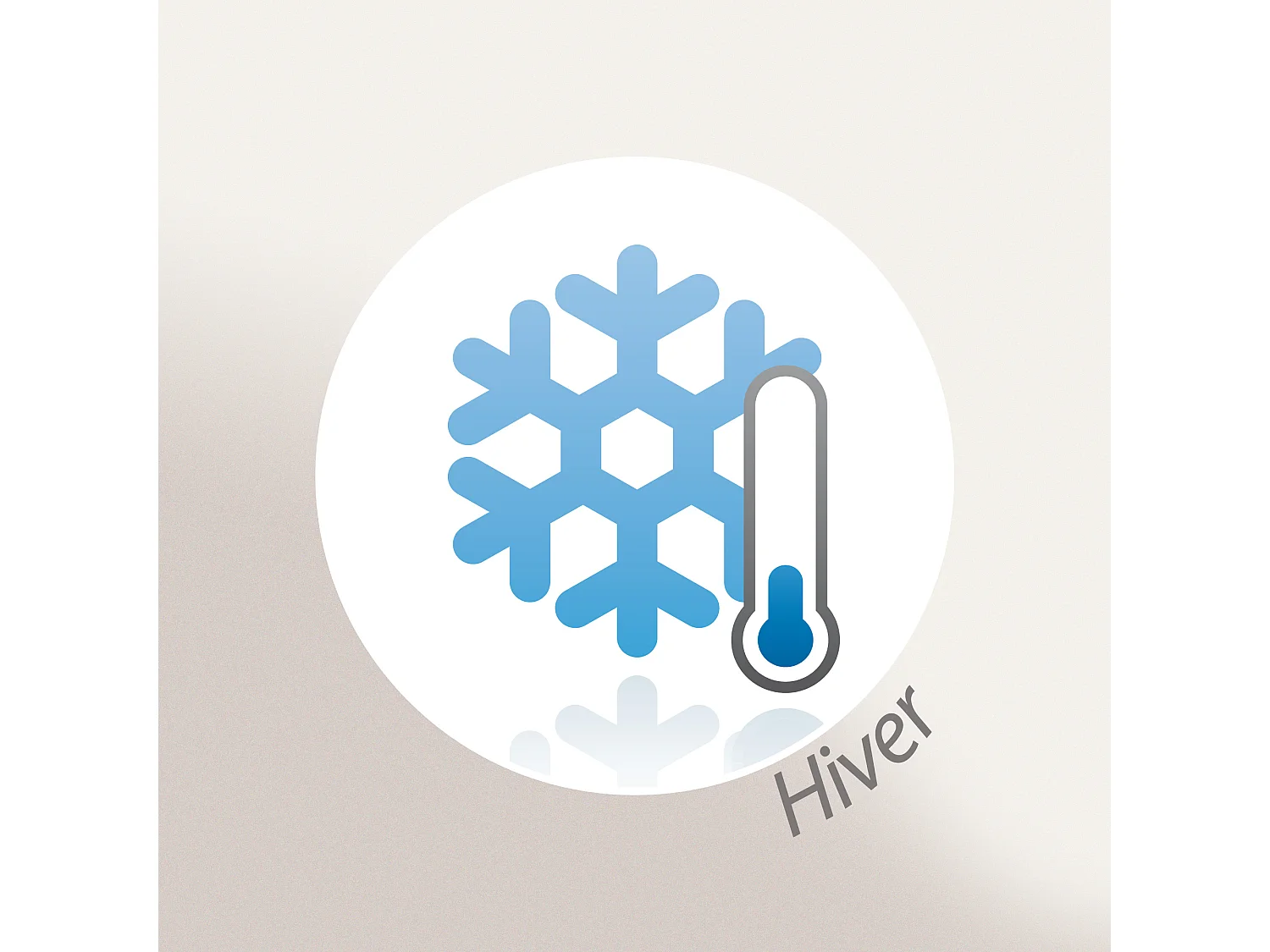 Couette hiver 200x200 cm COCOON BICOLORE Acier/Argent garnissage fibre polyester 400 g/m2