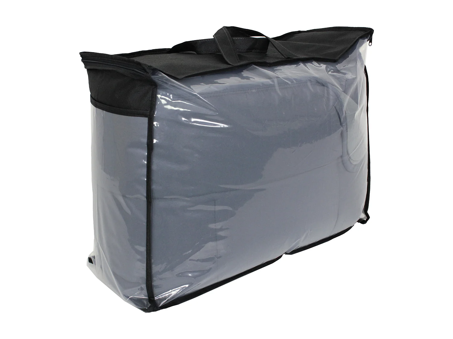 Couette hiver 200x200 cm COCOON BICOLORE Acier/Argent garnissage fibre polyester 400 g/m2