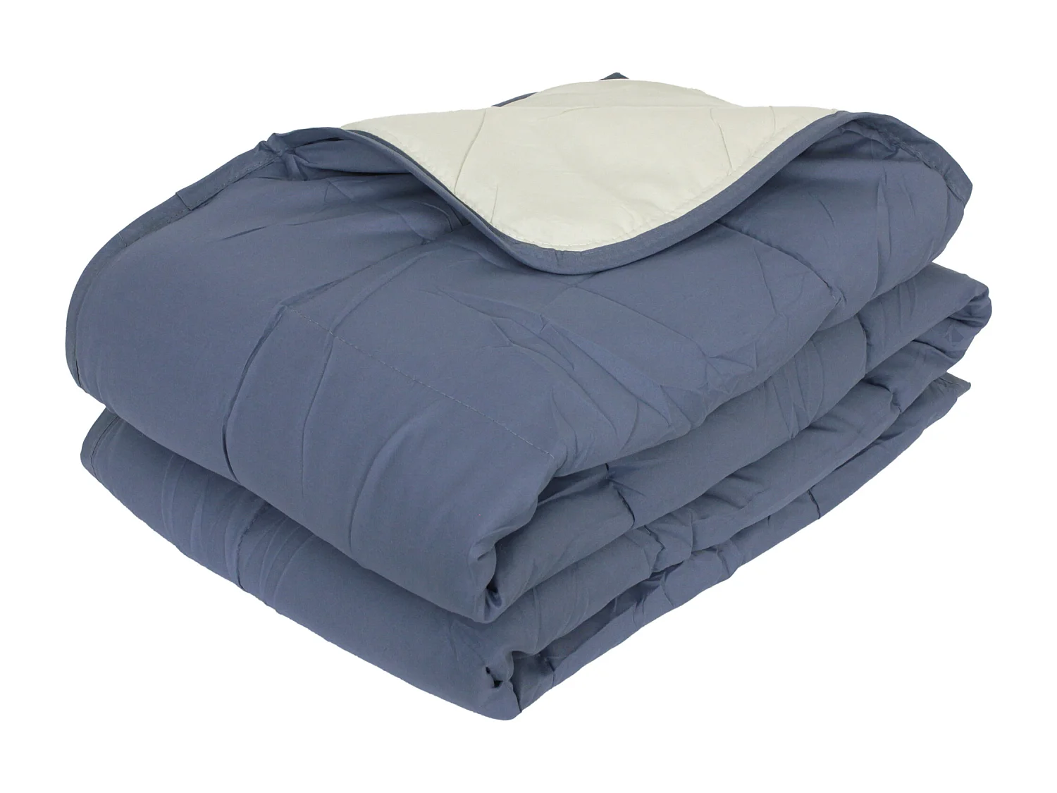 Couette été 240x220 cm COCOON BICOLORE Petrole/Mastic garnissage fibre polyester 200 g/m2