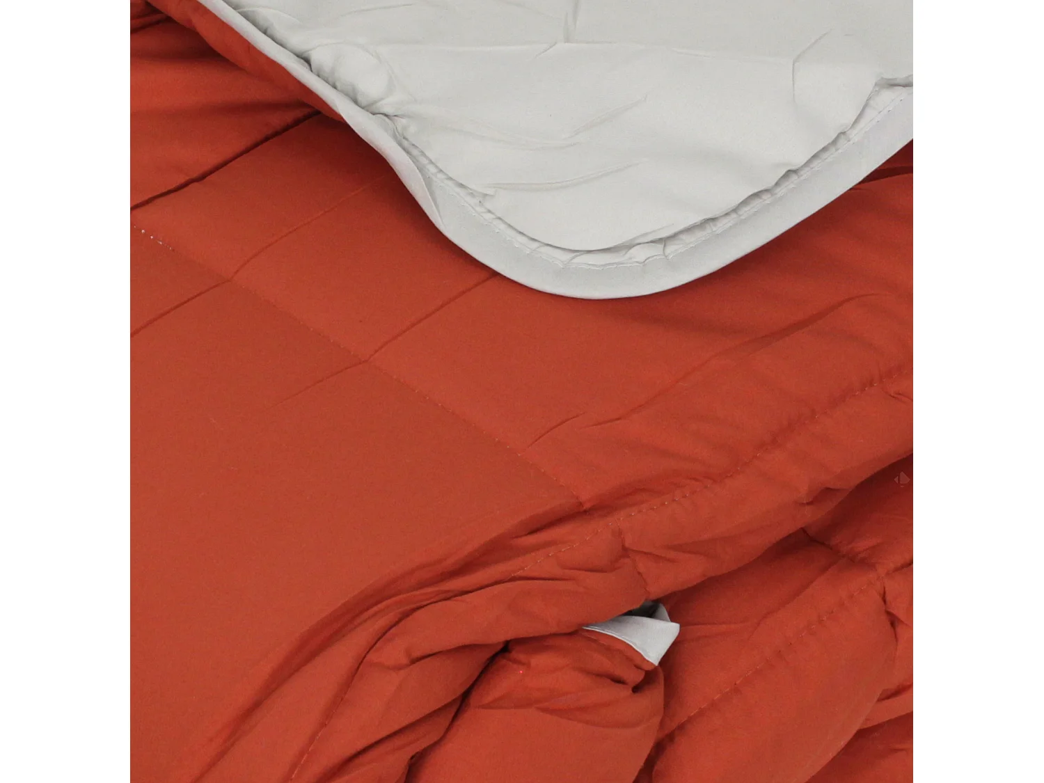 Couette hiver 140x200 cm COCOON BICOLORE Gingembre/Galet garnissage fibre polyester 400 g/m2