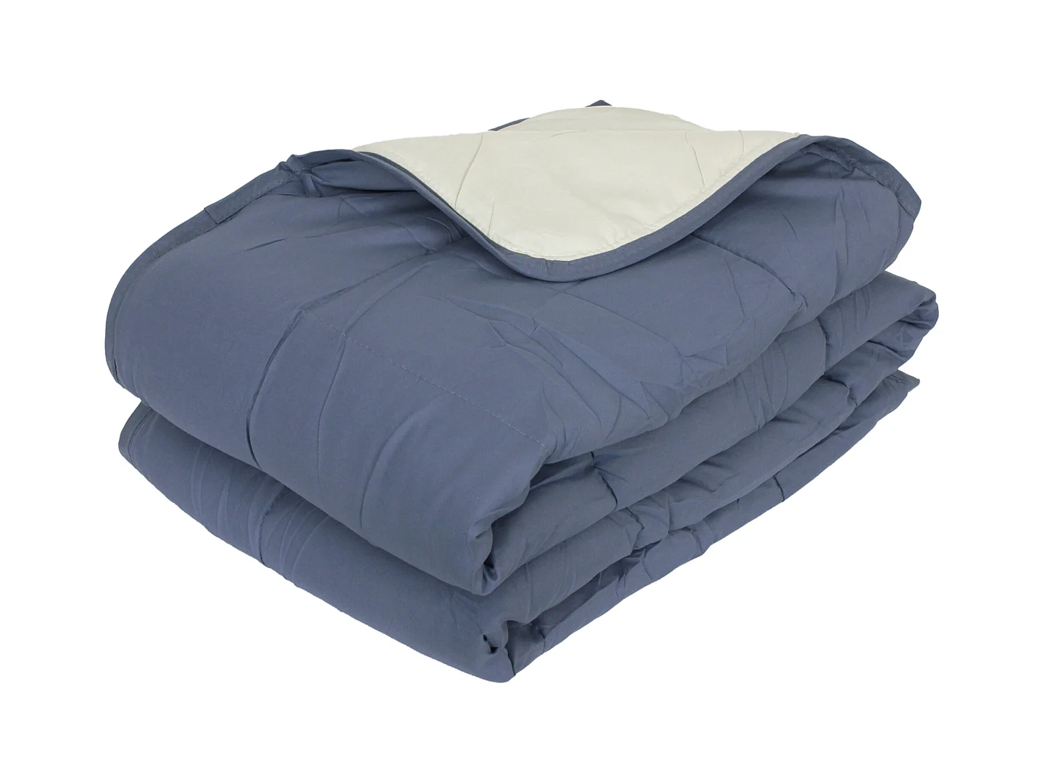 Couette été 140x200 cm COCOON BICOLORE Petrole/Mastic garnissage fibre polyester 200 g/m2