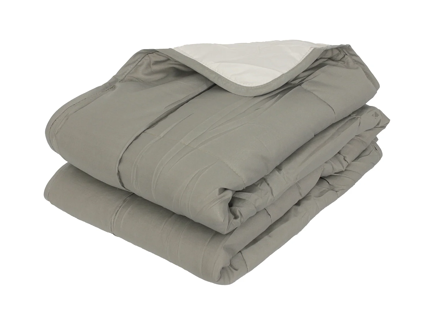 Couette été 260x240 cm COCOON BICOLORE Taupe/Lin garnissage fibre polyester 200 g/m2