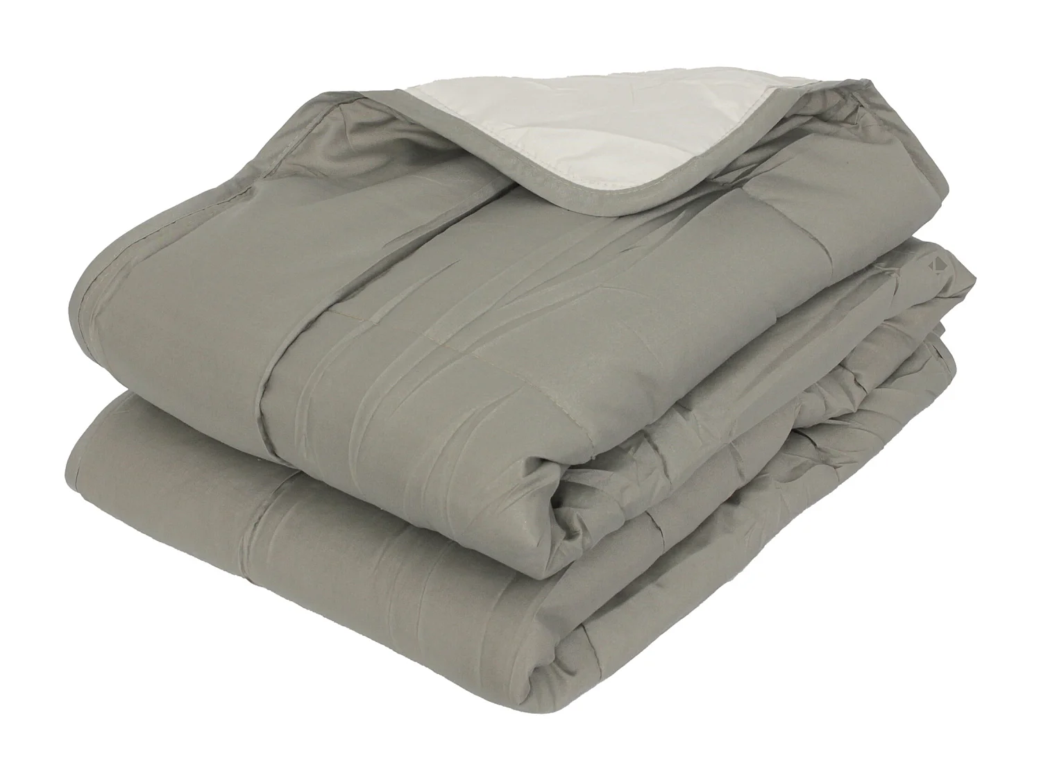 Couette été 260x240 cm COCOON BICOLORE Taupe/Lin garnissage fibre polyester 200 g/m2