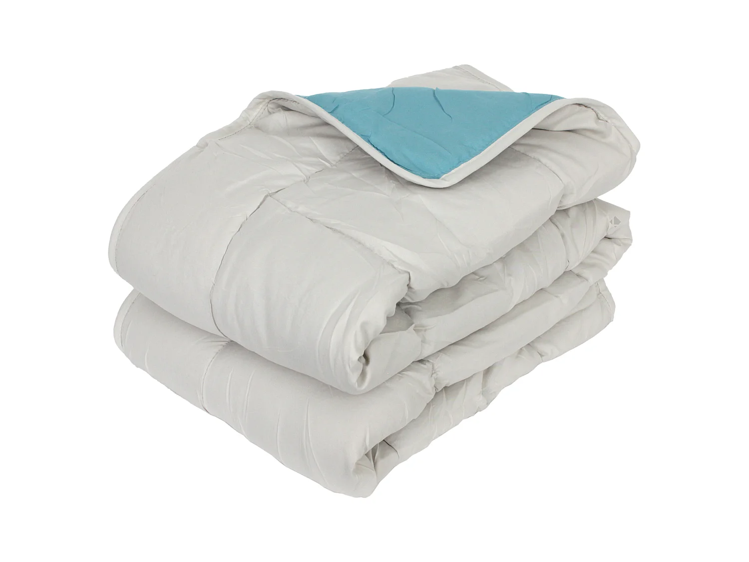 Couette été 140x200 cm COCOON BICOLORE Lac/Galet garnissage fibre polyester 200 g/m2